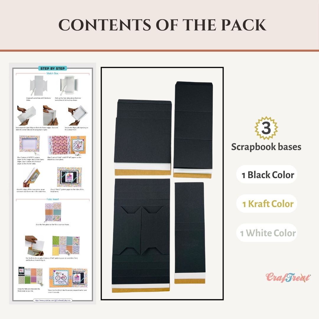 Craftreat Scrapbook Blank Quick Folio  - Match Box Folio