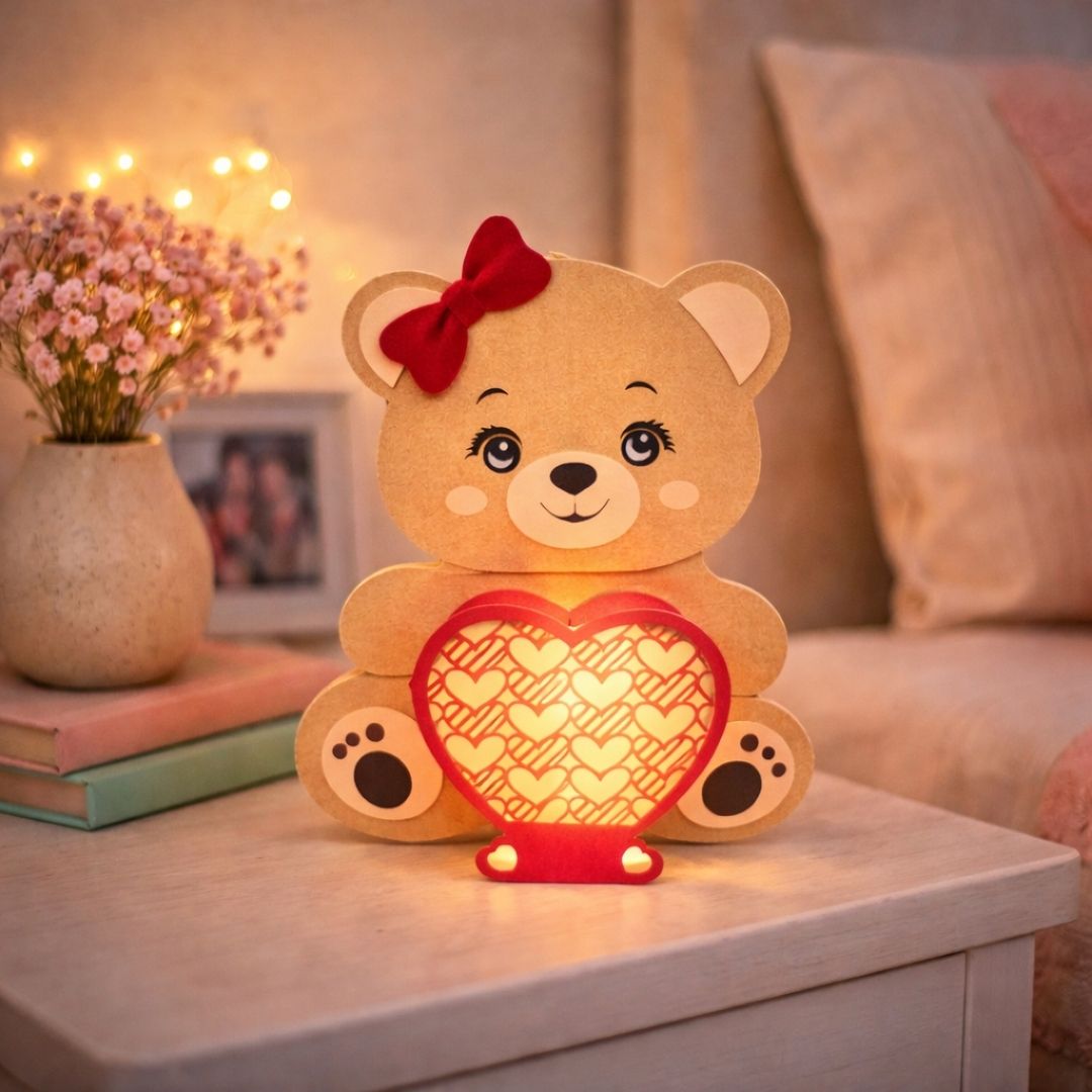 CrafTreat DIY Paper Lanterns - Teddy with Heart