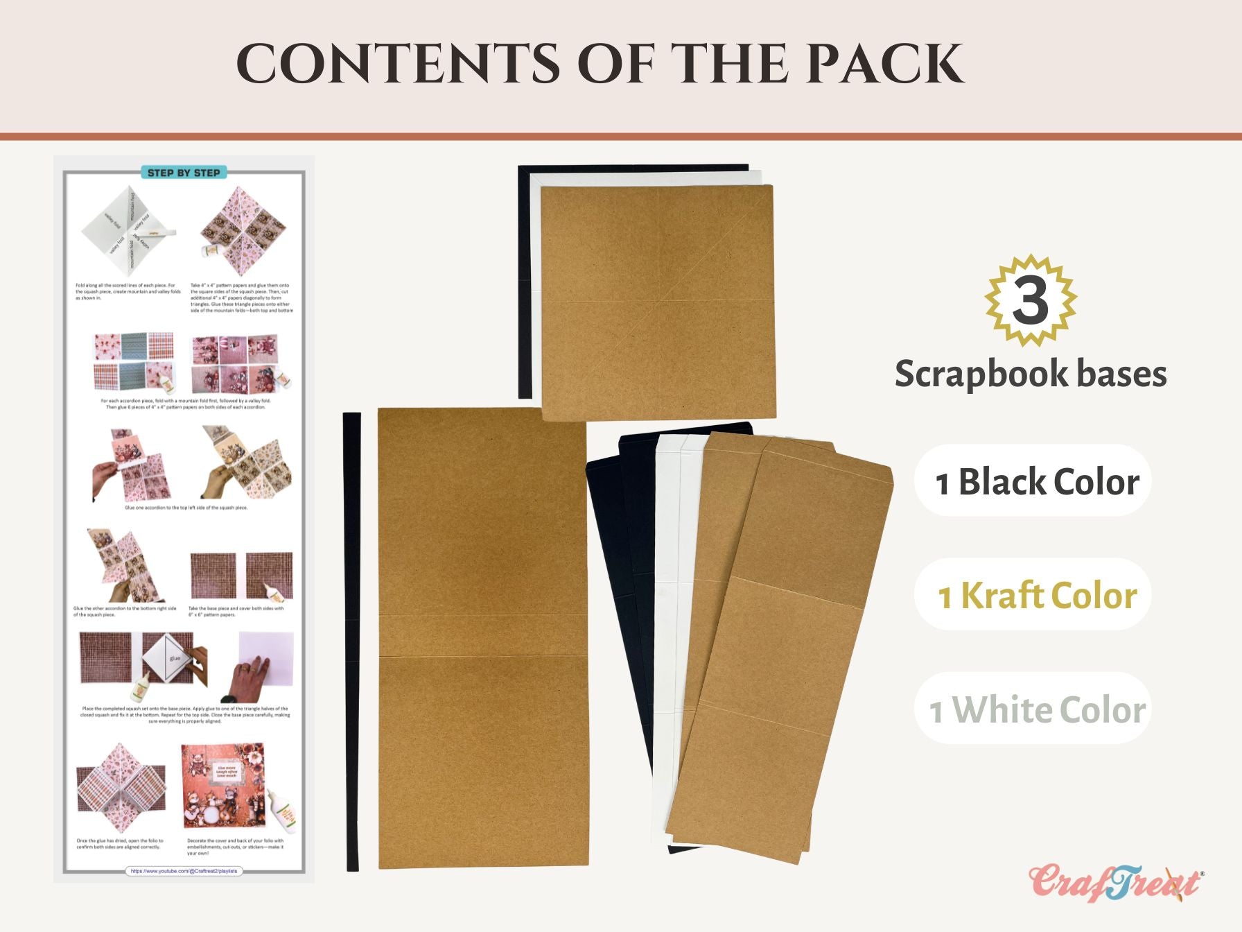 Craftreat Scrapbook Blank Quick Folio - Squash Accordion