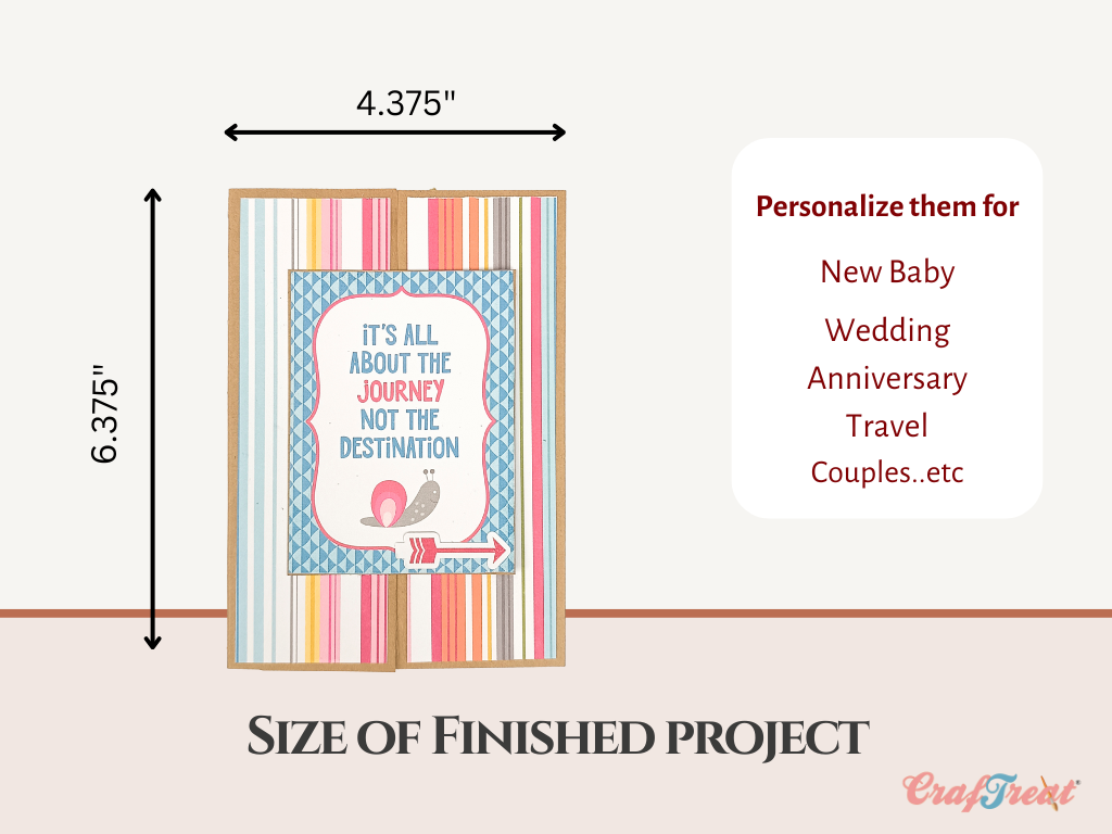 Craftreat Scrapbook Blank Quick Folio - Accordion - Black, Kraft and White