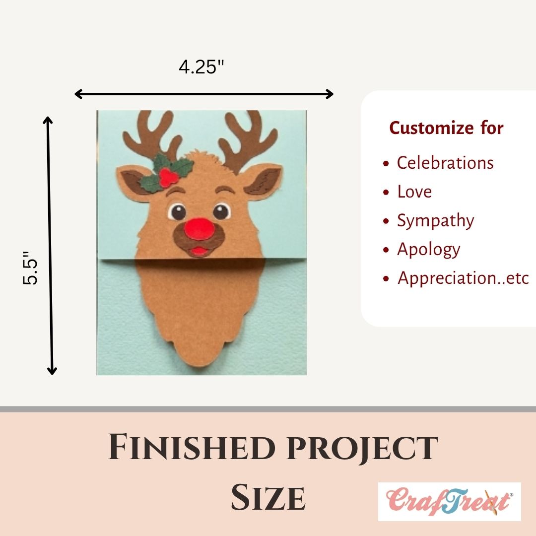 CrafTreat Card Blank - Pull Reveal Winter Friends 3 pcs