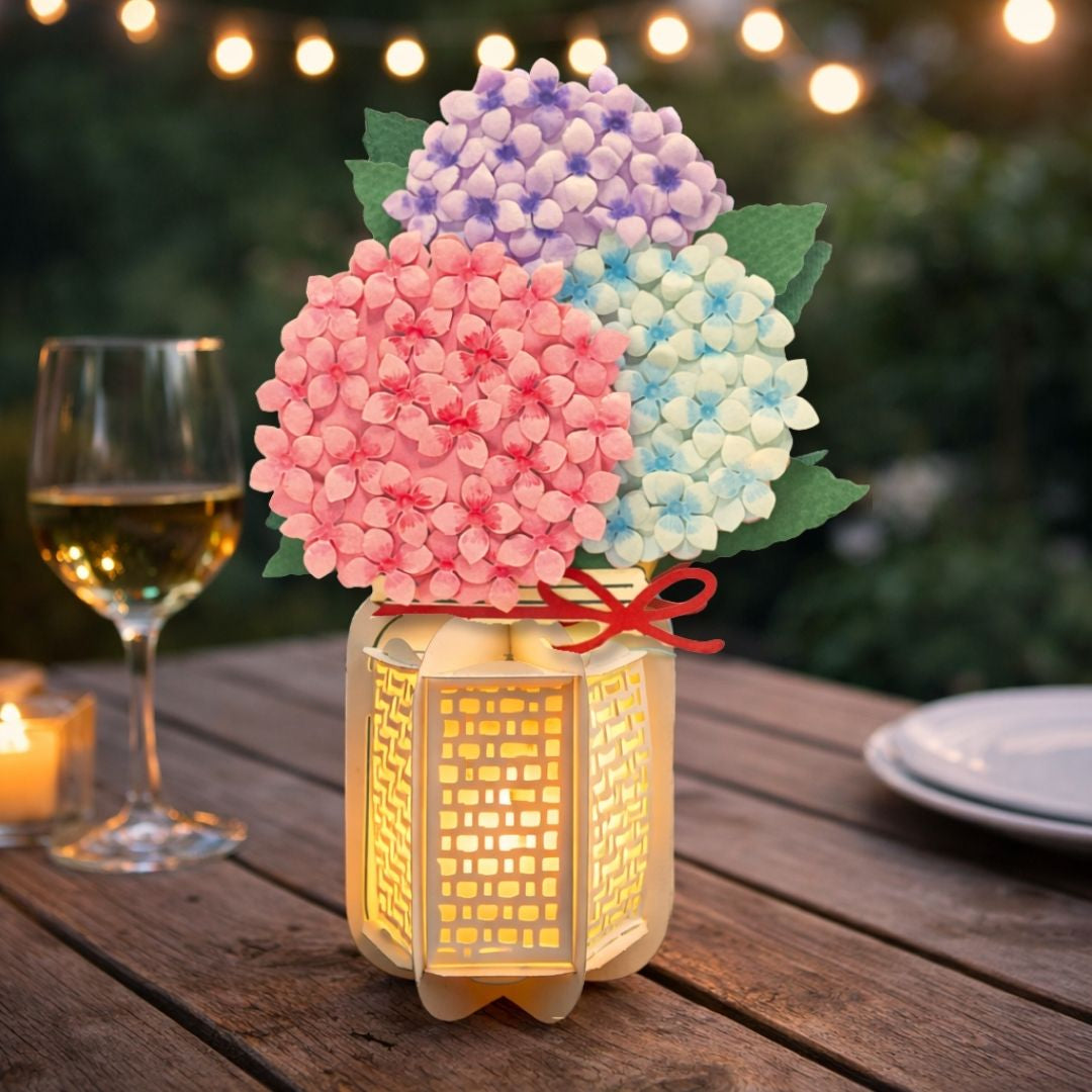CrafTreat DIY Paper Lanterns - Hydrangea Jar