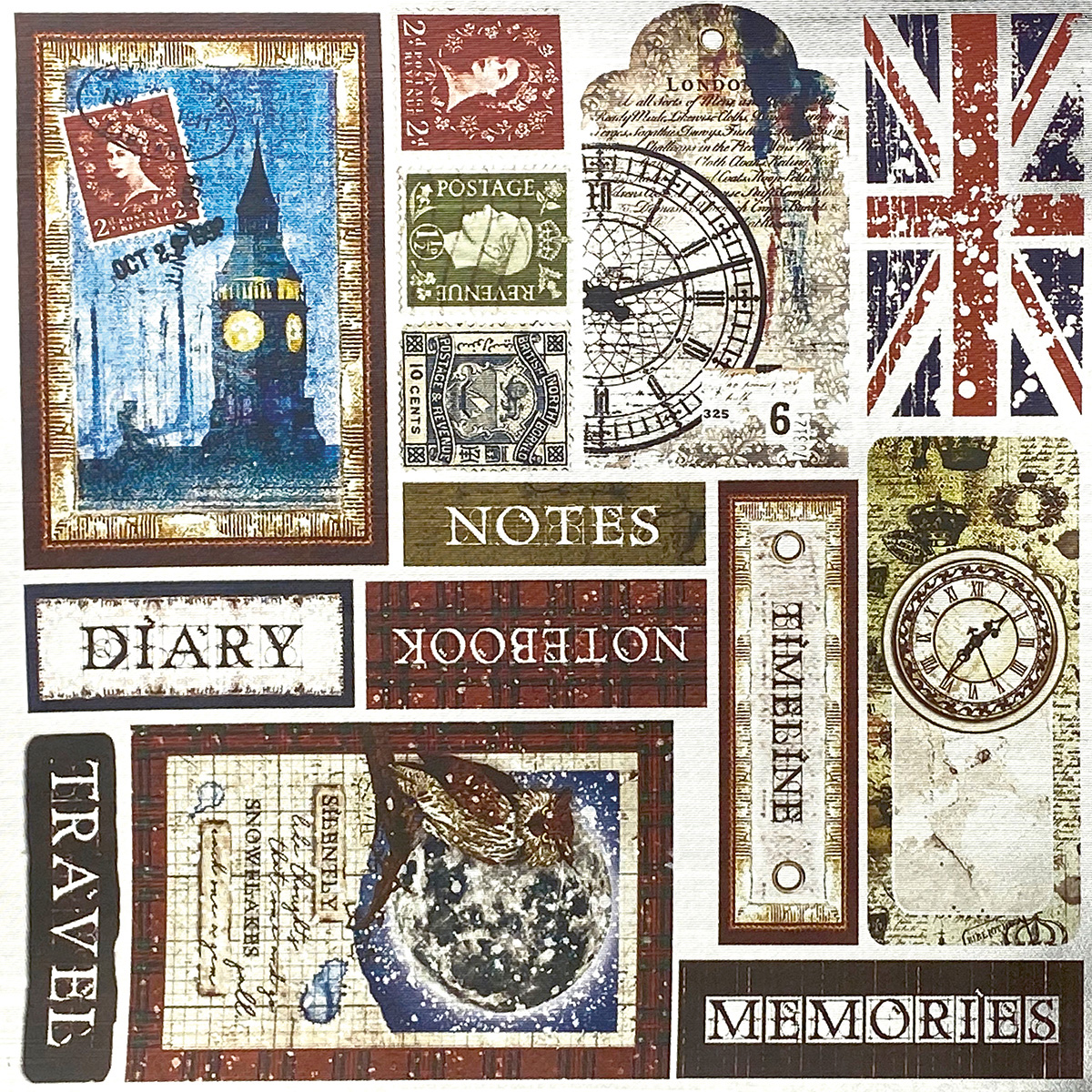 London's Calling  Deluxe Silver Paper  6"x6" 5/Pkg