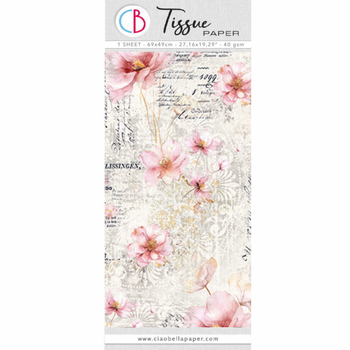 Tissue Paper cm69x49 27,66"x19,29” Scent of Flowers