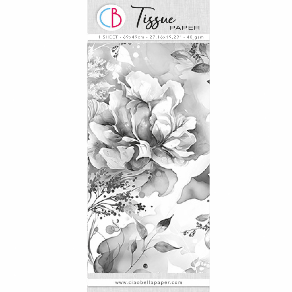 Tissue Paper cm69x49 27,66"x19,29” Bohemian Flowers