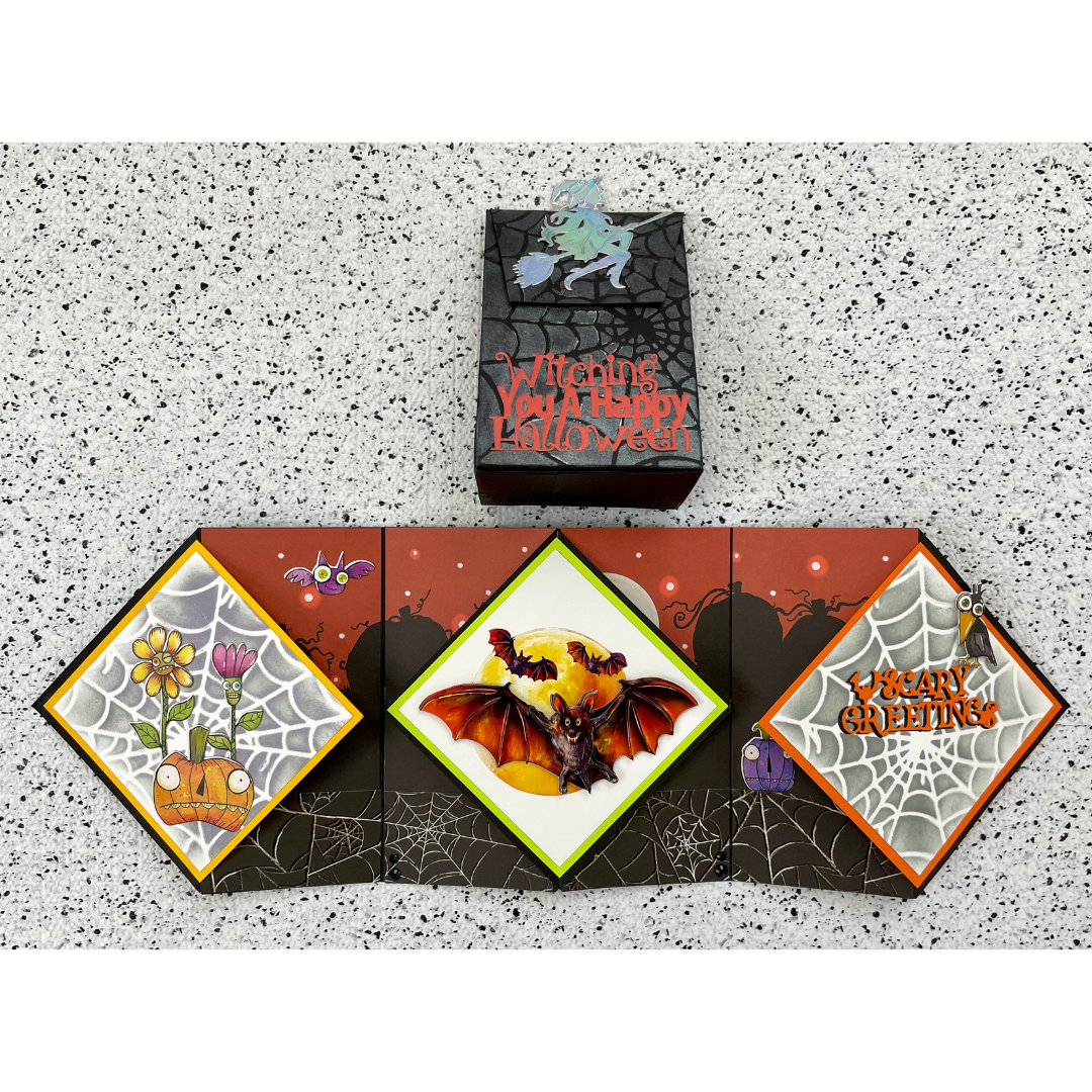 Halloween Theme Class - Triple Floating Diamond Card - In Store Class