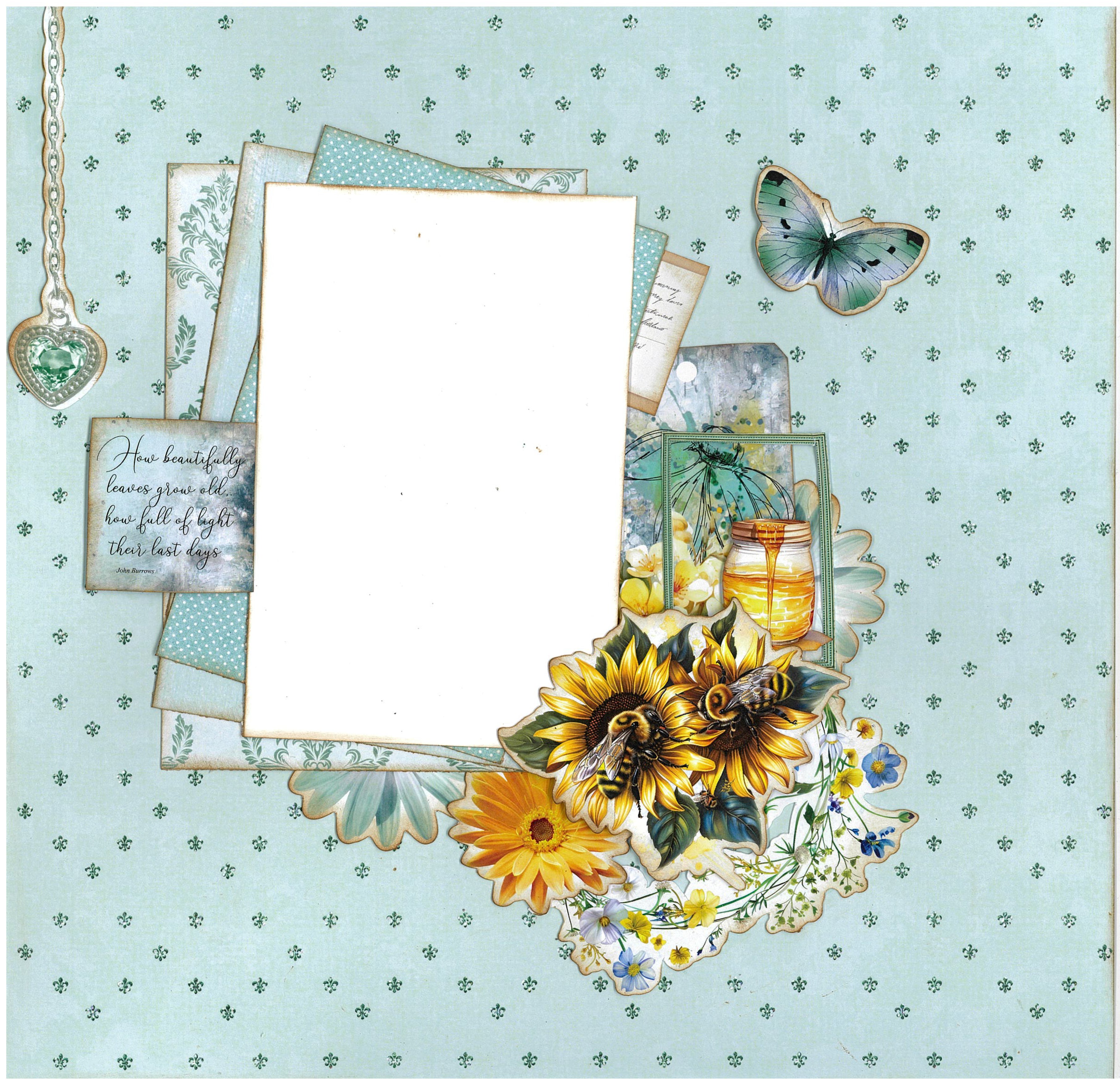 3Quarter Designs Honey Fields 12x12 Design Paper & Diecuts Set