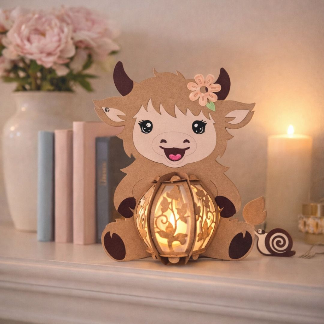CrafTreat DIY Paper Lanterns - Fluffy Cow