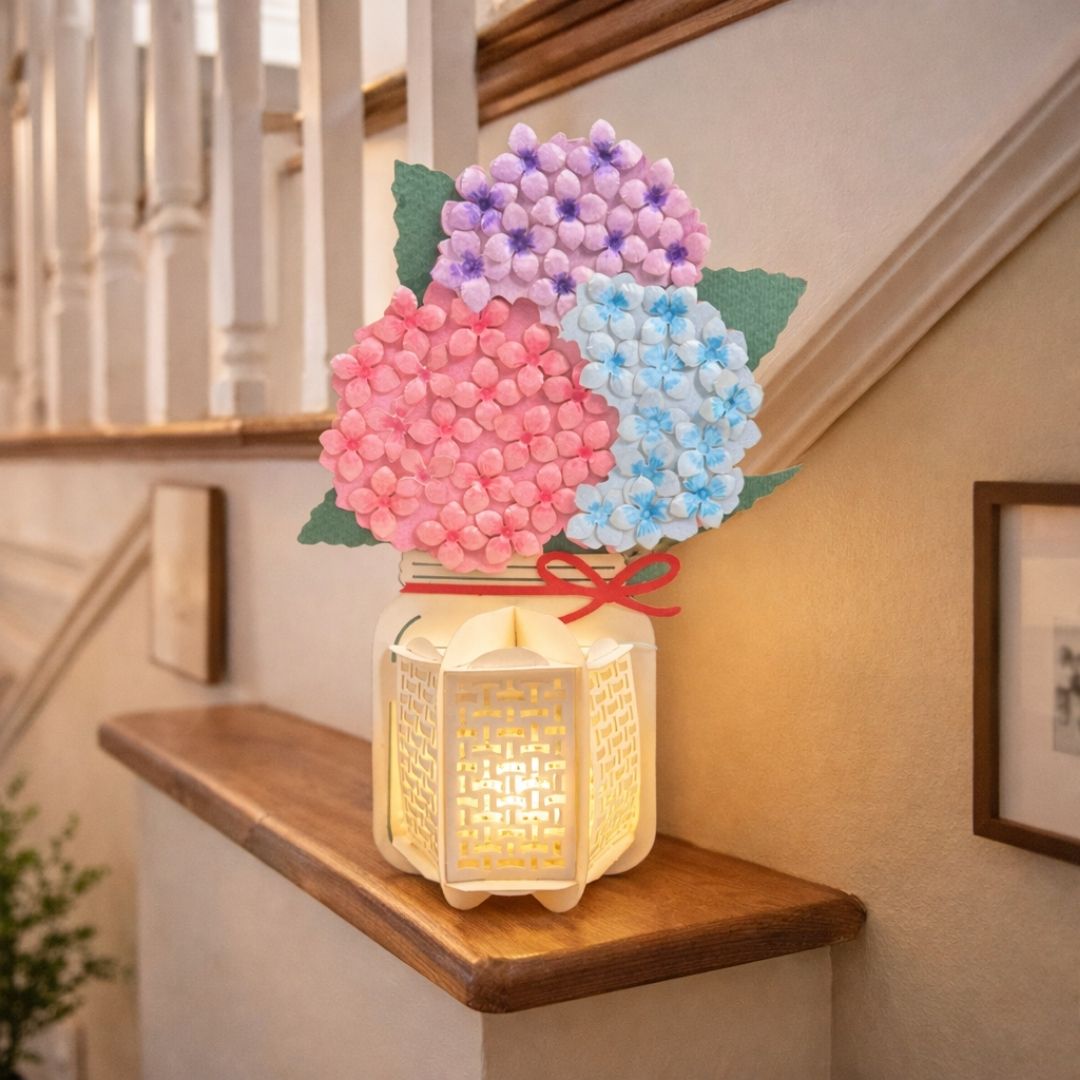 CrafTreat DIY Paper Lanterns - Hydrangea Jar