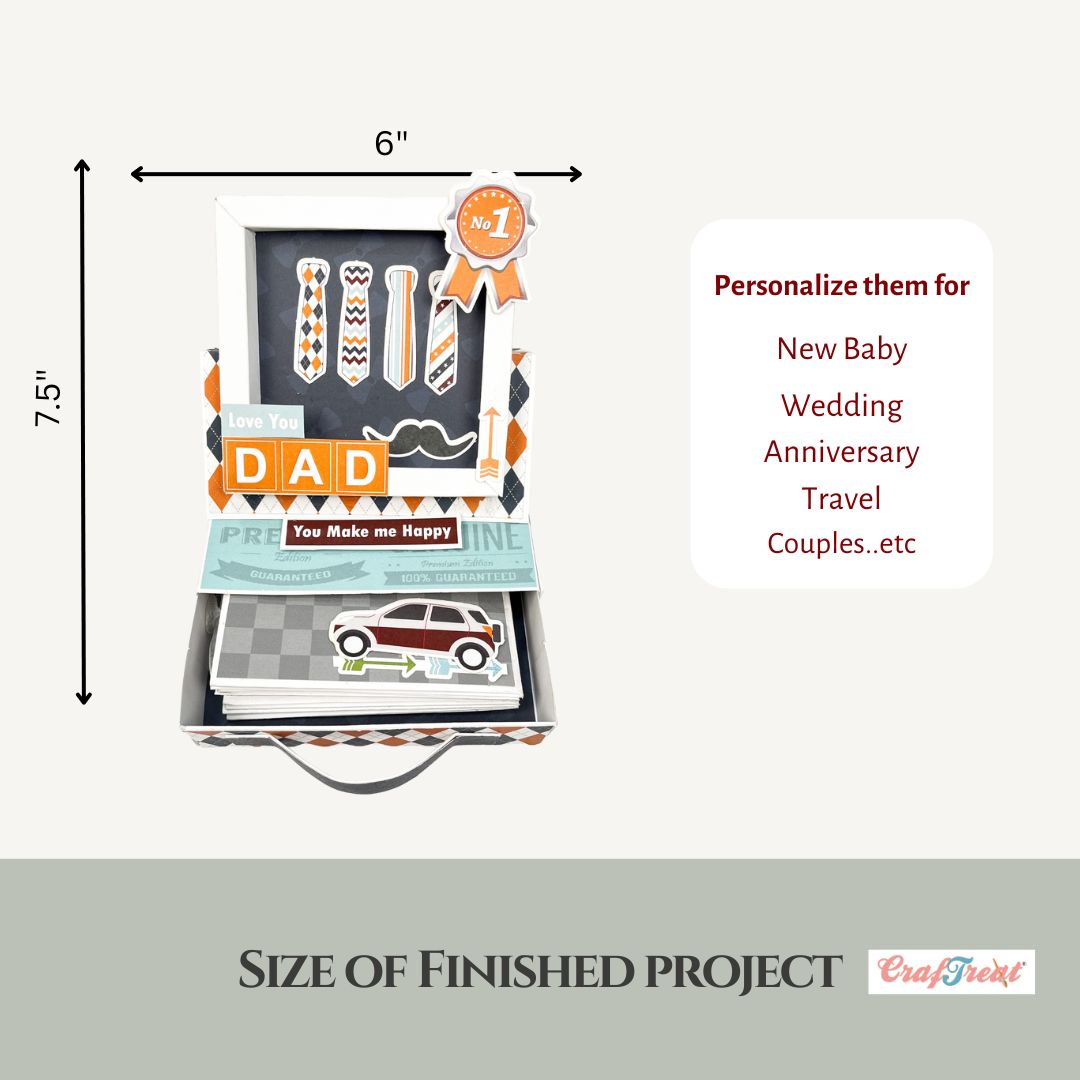 CrafTreat Scrapbook Blank Easel Box Folio - Black