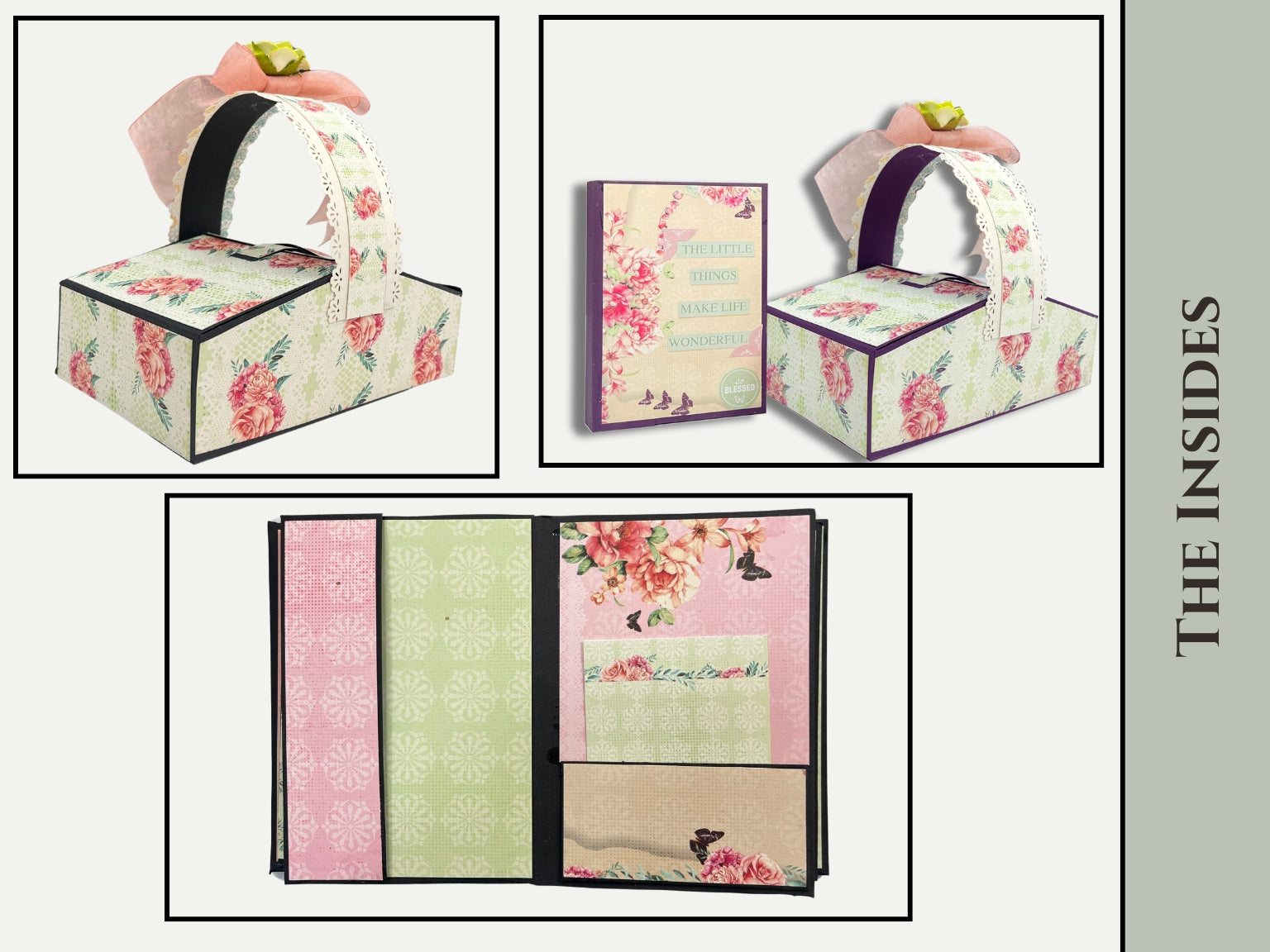 CrafTreat Picnic Basket Mini Album DIY Scrapbook Blank - Kraft