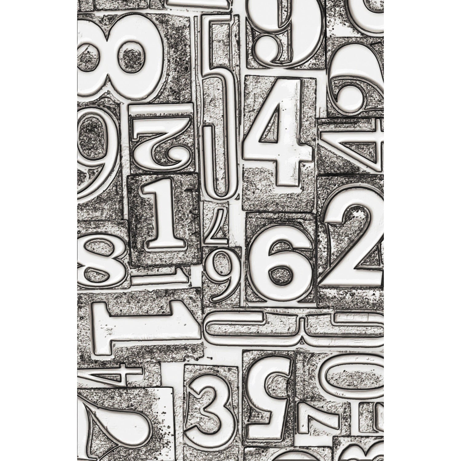 Sizzix 3-D Texture Fades Embossing Folder - Numbered by Tim Holtz