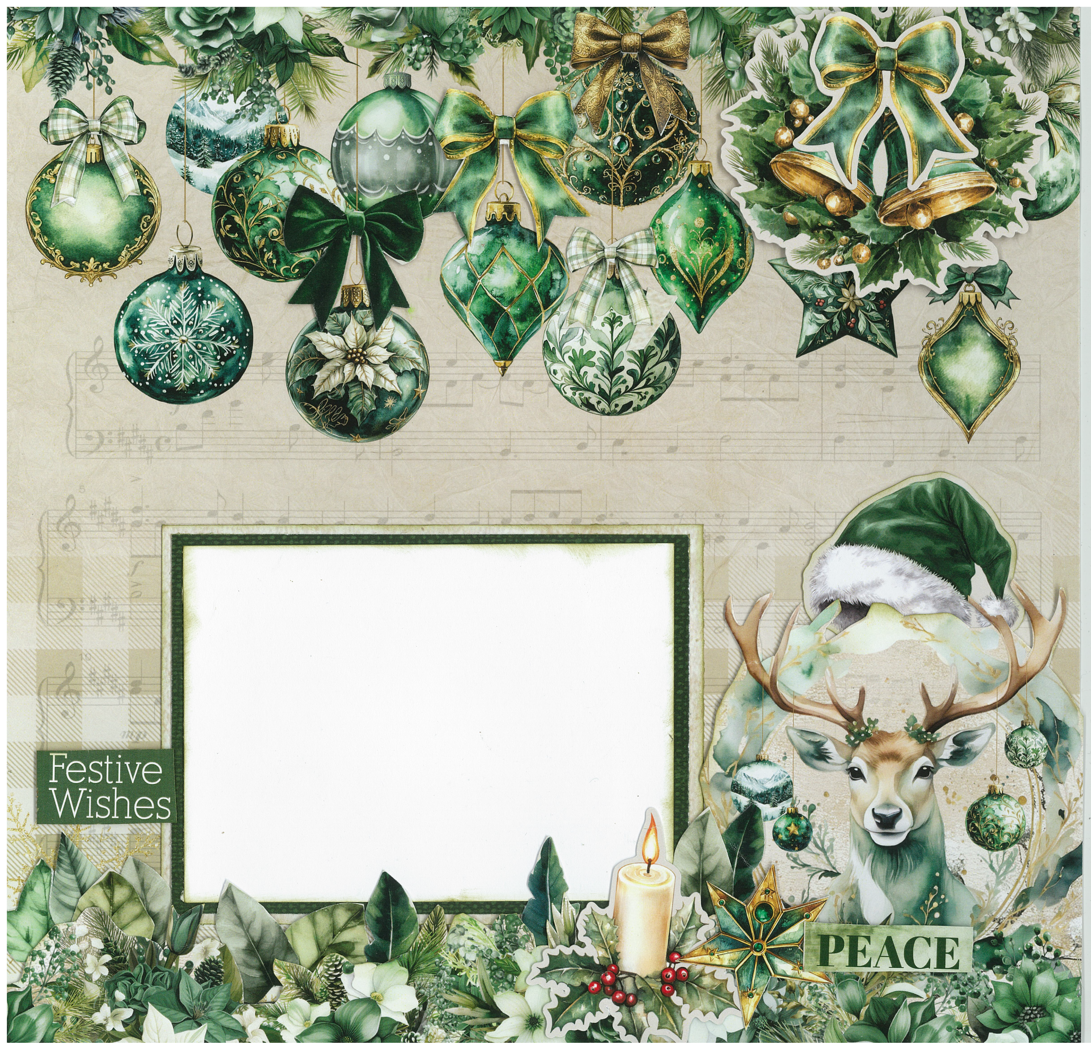3Quarter Designs Pine Festivities 12x12 Designer Paper & Diecuts Set