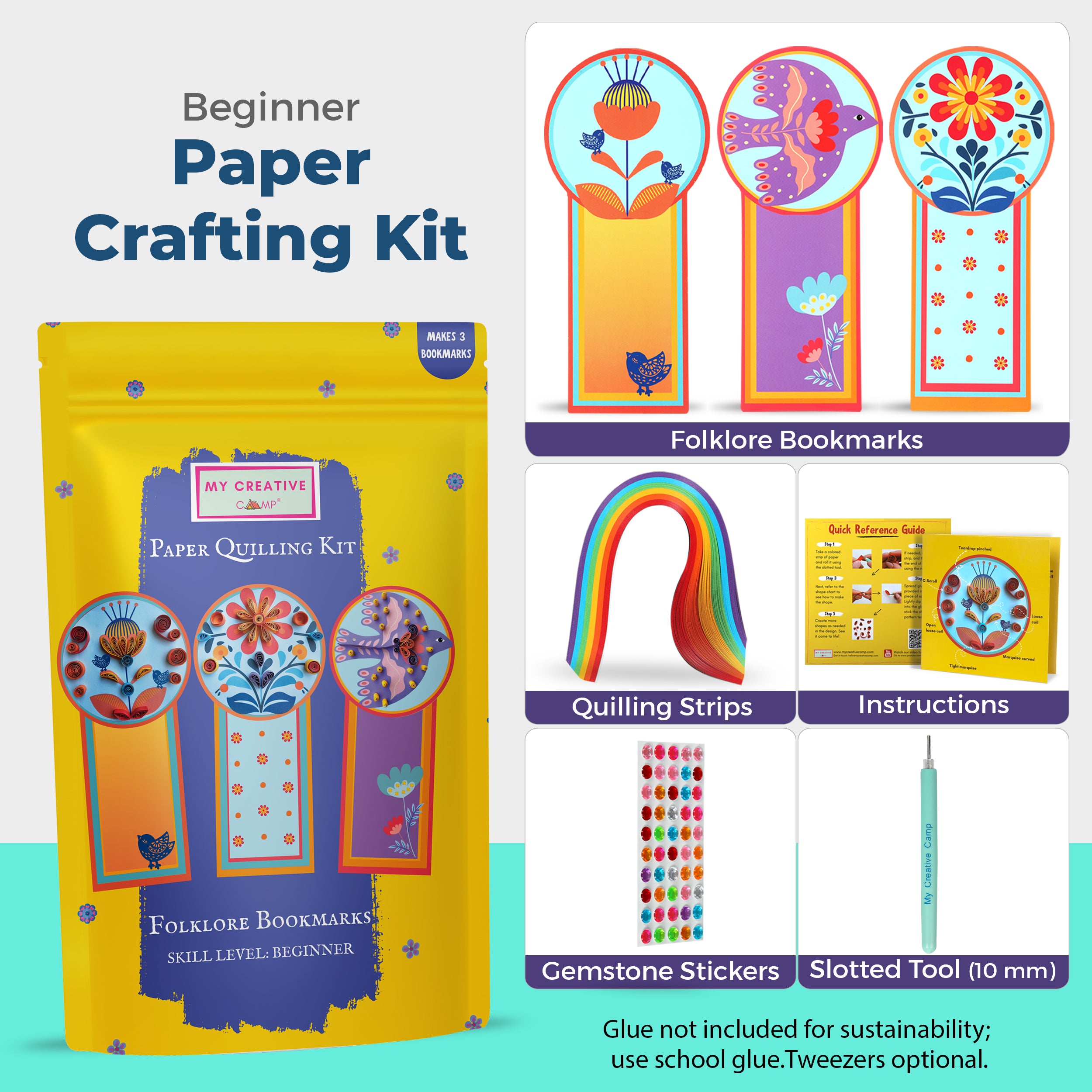 My Creative Camp Folklore Bookmarks Quilling Kit