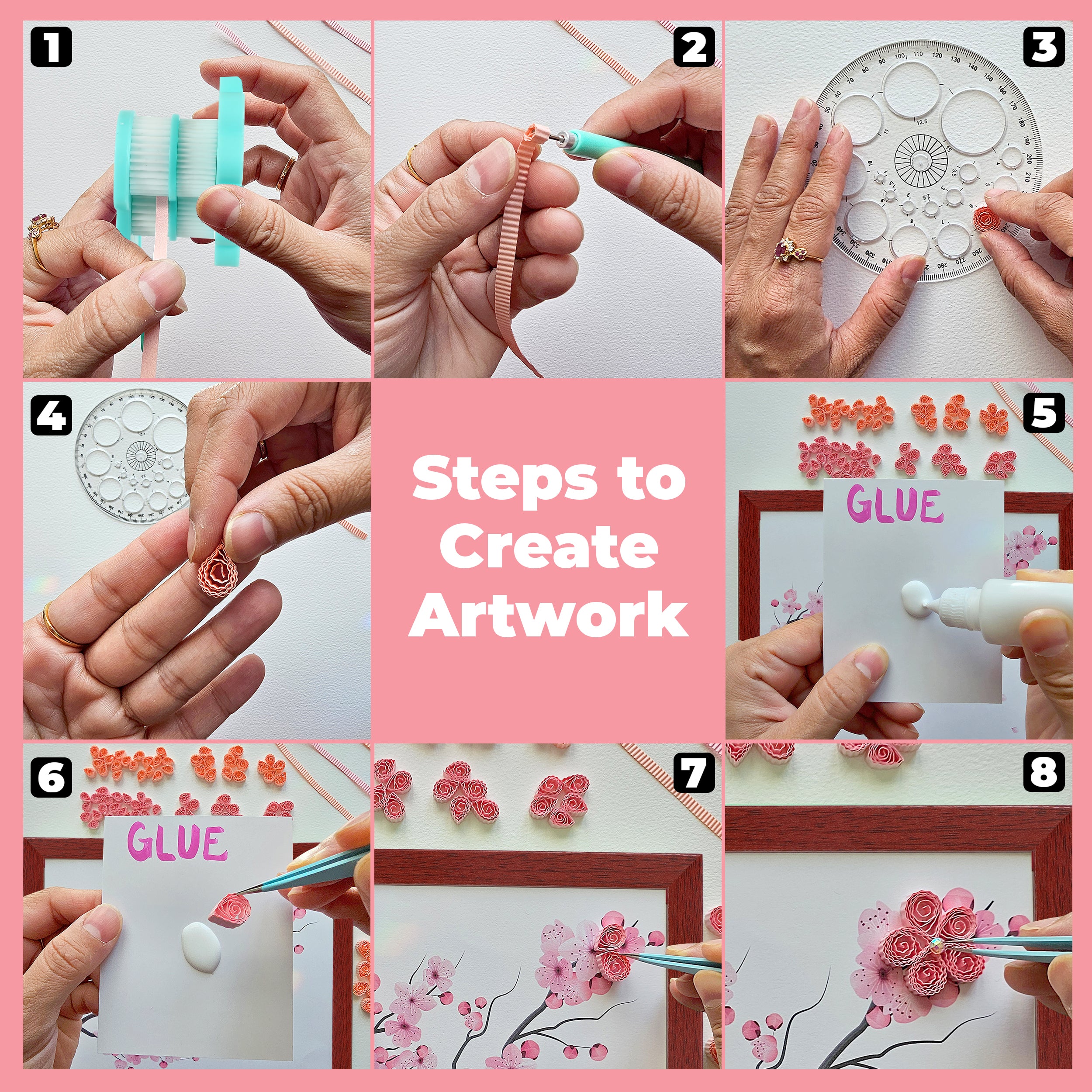 My Creative Camp Cherry Blossom Paper Quilling Craft Kit