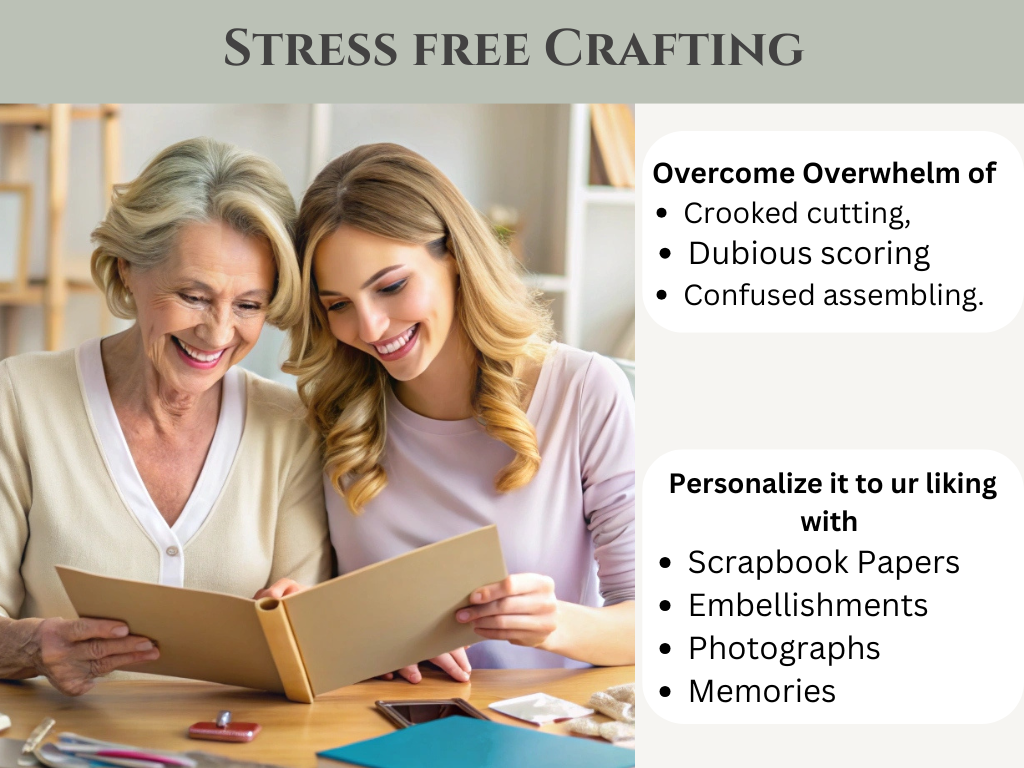 Craftreat Scrapbook Blank Quick Folio - Accordion - Black, Kraft and White