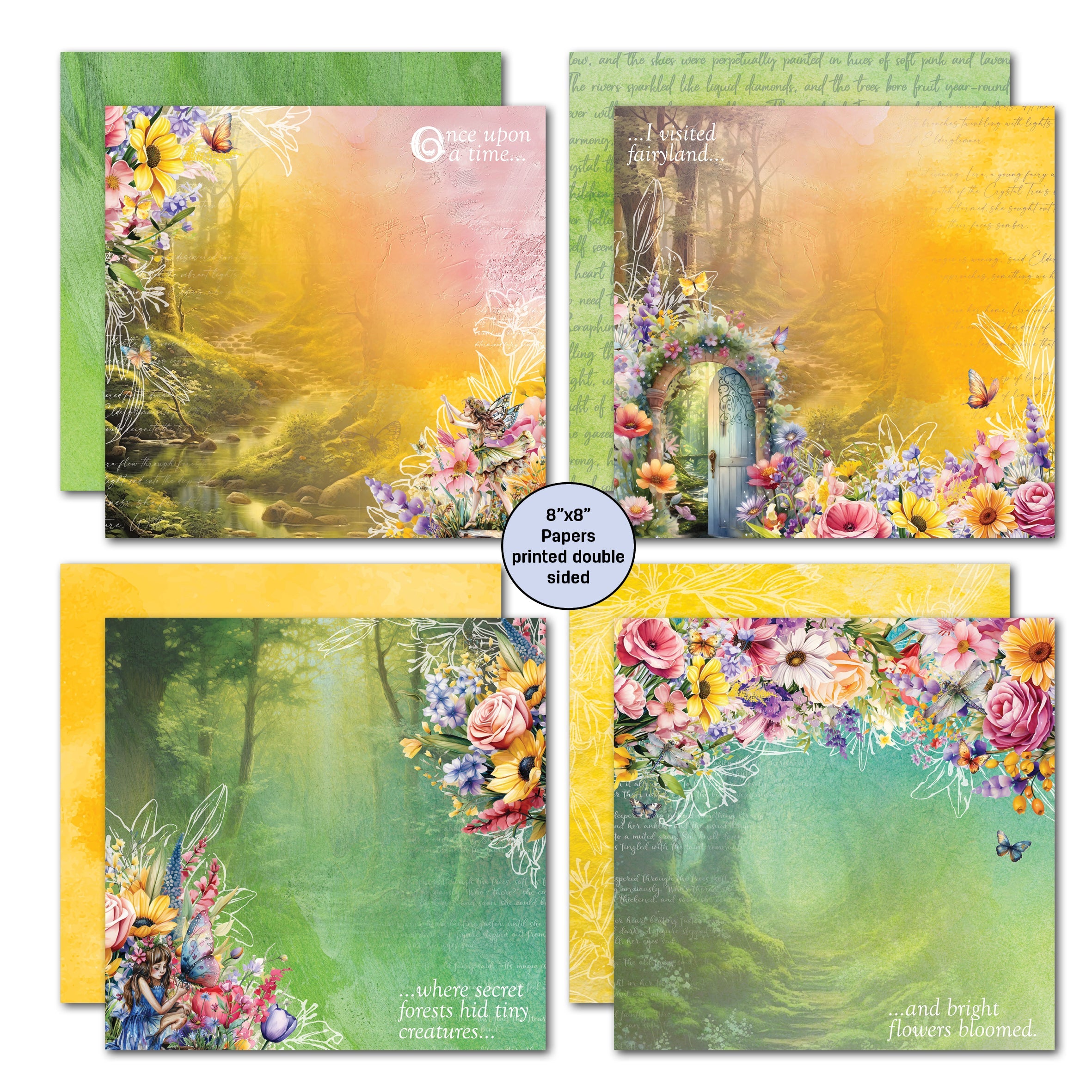 3Quarter Designs Visiting Fairyland 8x8 Paper Pack