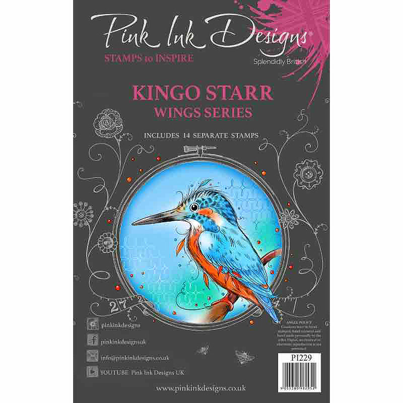 Pink Ink Designs Kingo Starr 6 in x 8 in Clear Stamp Set