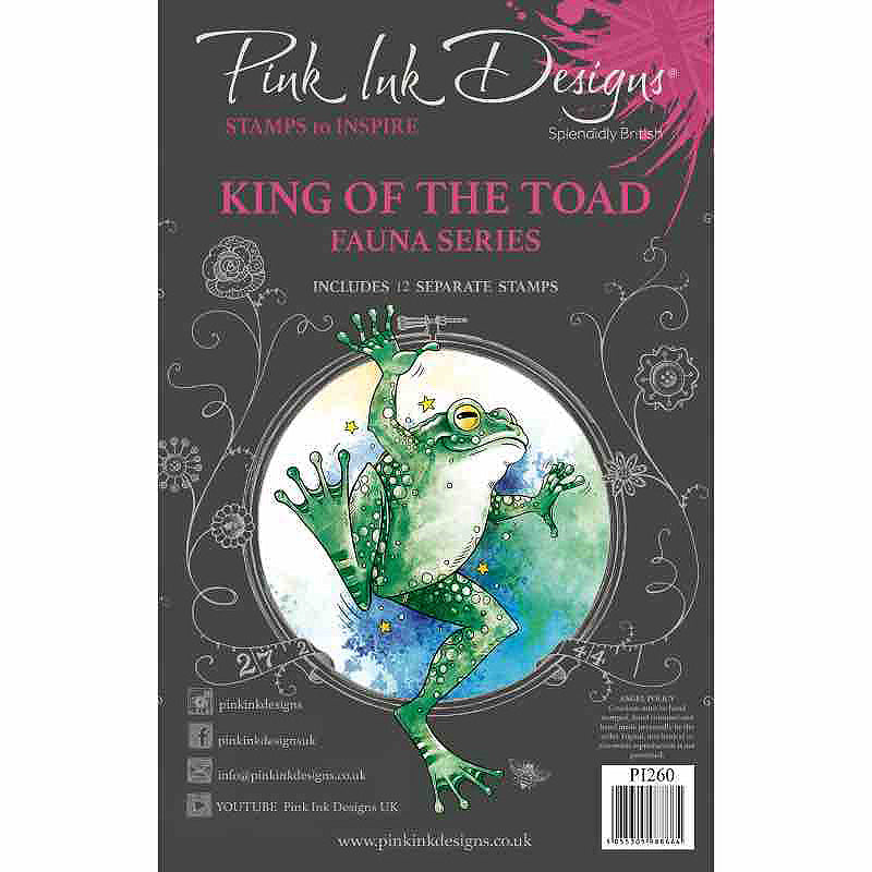 Pink Ink Designs King Of The Toad 6 in x 8 in Clear Stamp Set