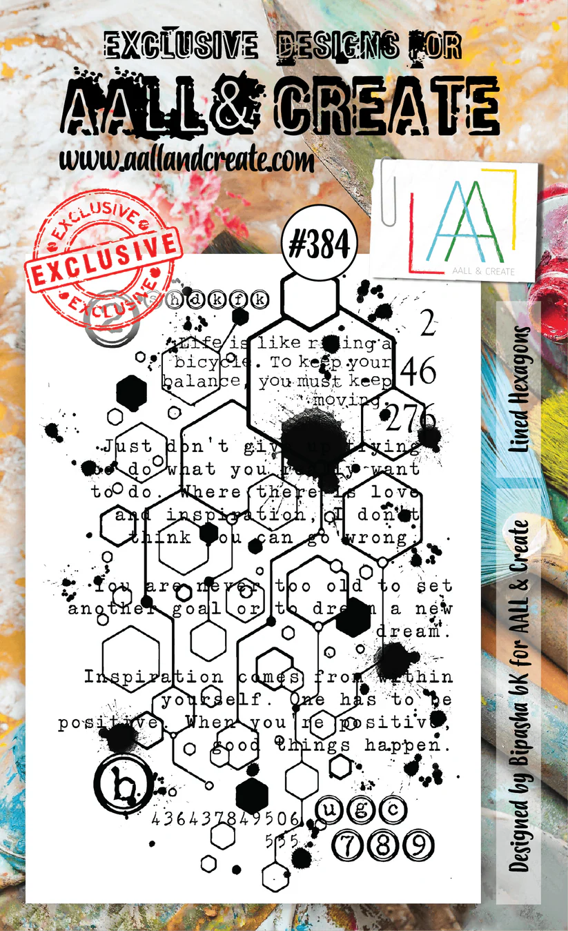AALL and Create - A6 Stamp Sets - Lined Hexagons