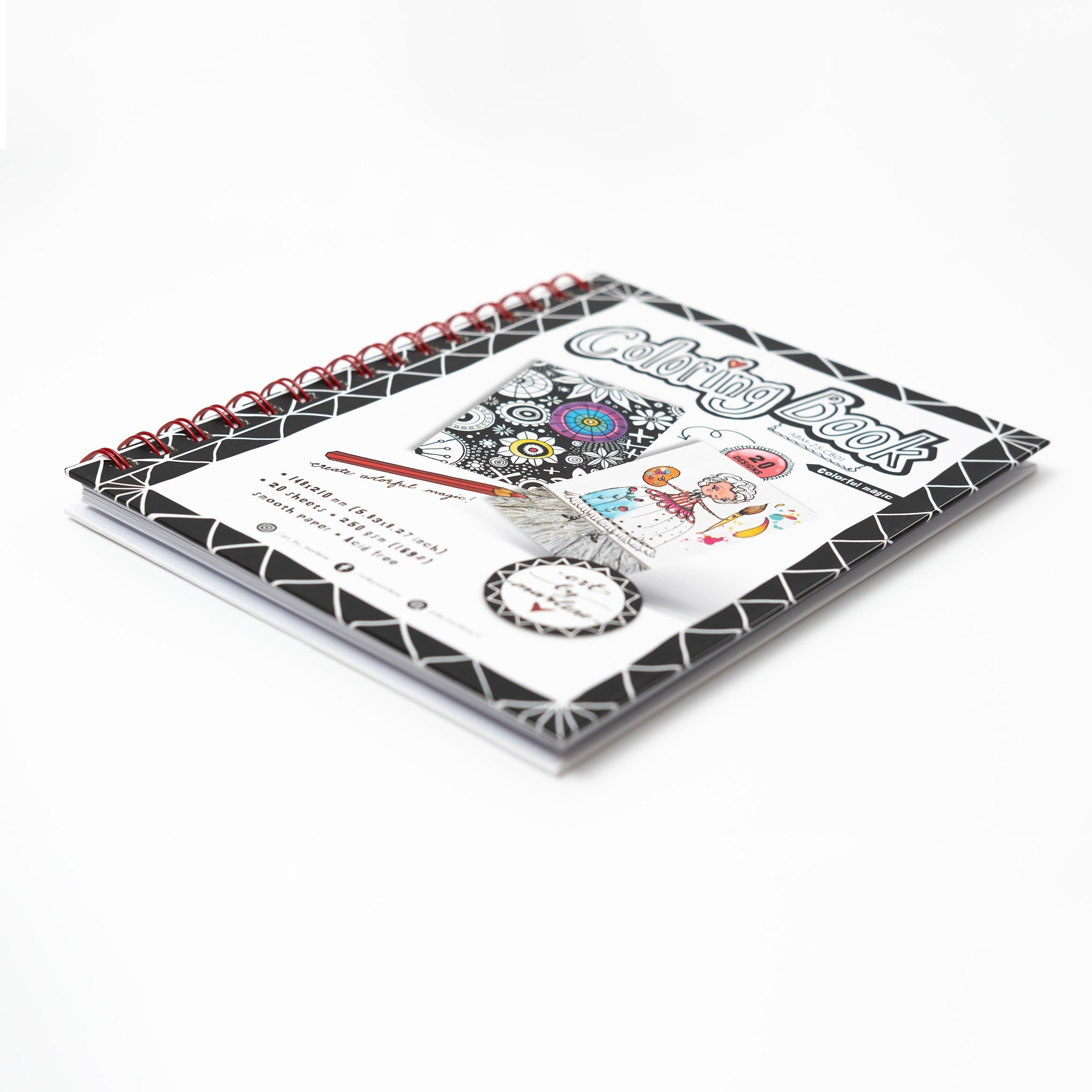 ABM Coloring Book Colorful magic Art By Marlene 210x148x8mm  20 Sheets