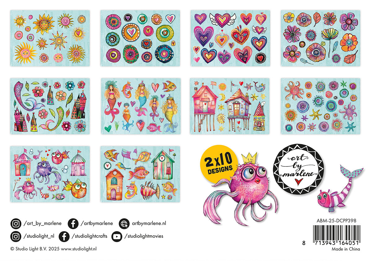 ABM Die-cut Designer Paper Pad Sunny days Art By Marlene 210x148x8mm  20 Sheets