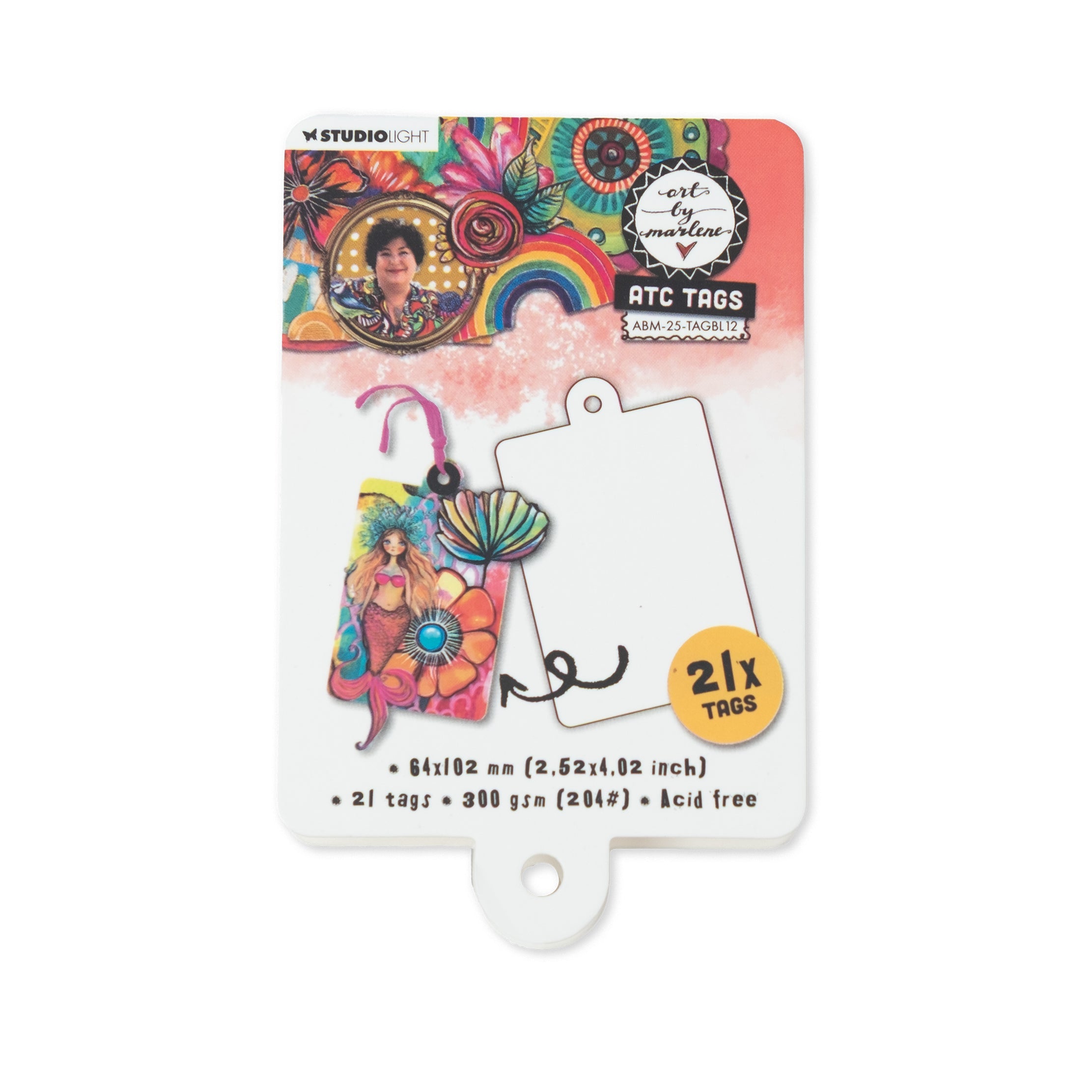 ABM ATC Tags ATC-Tags Art By Marlene 64x102x8mm 21 Tags