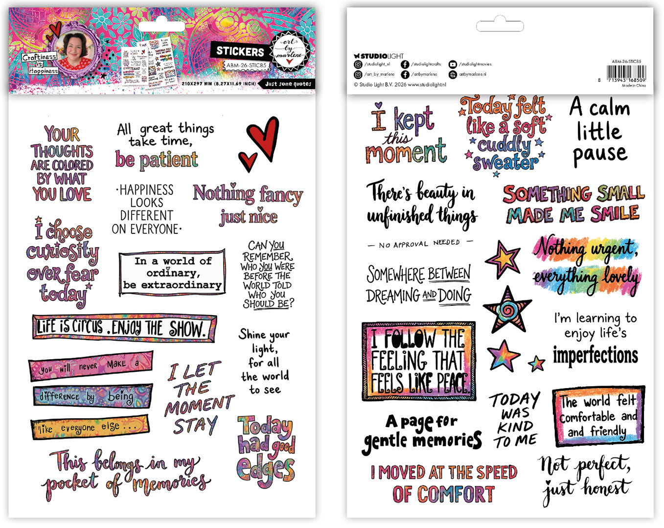ABM Sticky Quotes Quotes Art by Marlene 20 Sheets