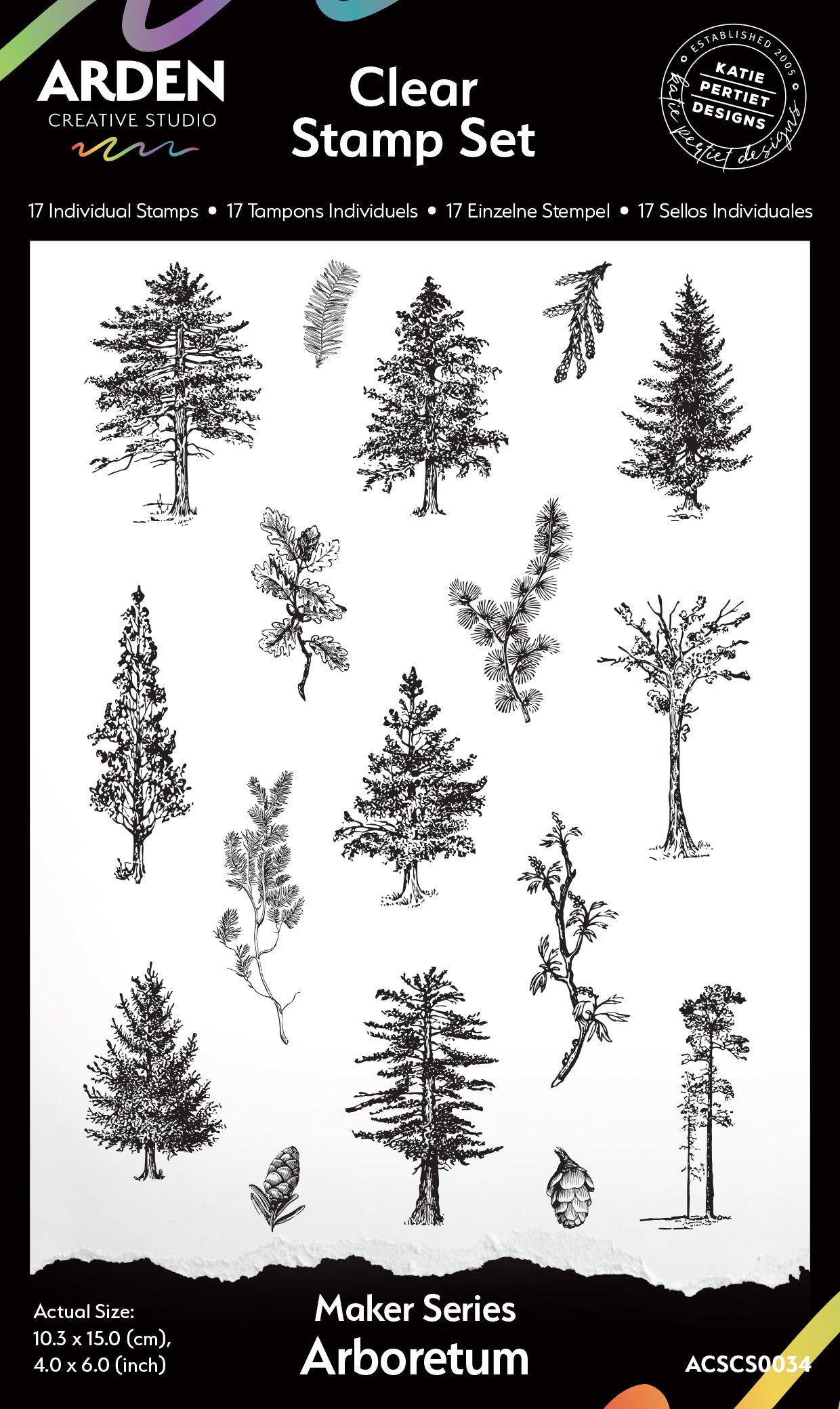 Arden Creative Studio Maker Series Arboretum 4in x 6in Stamp Set