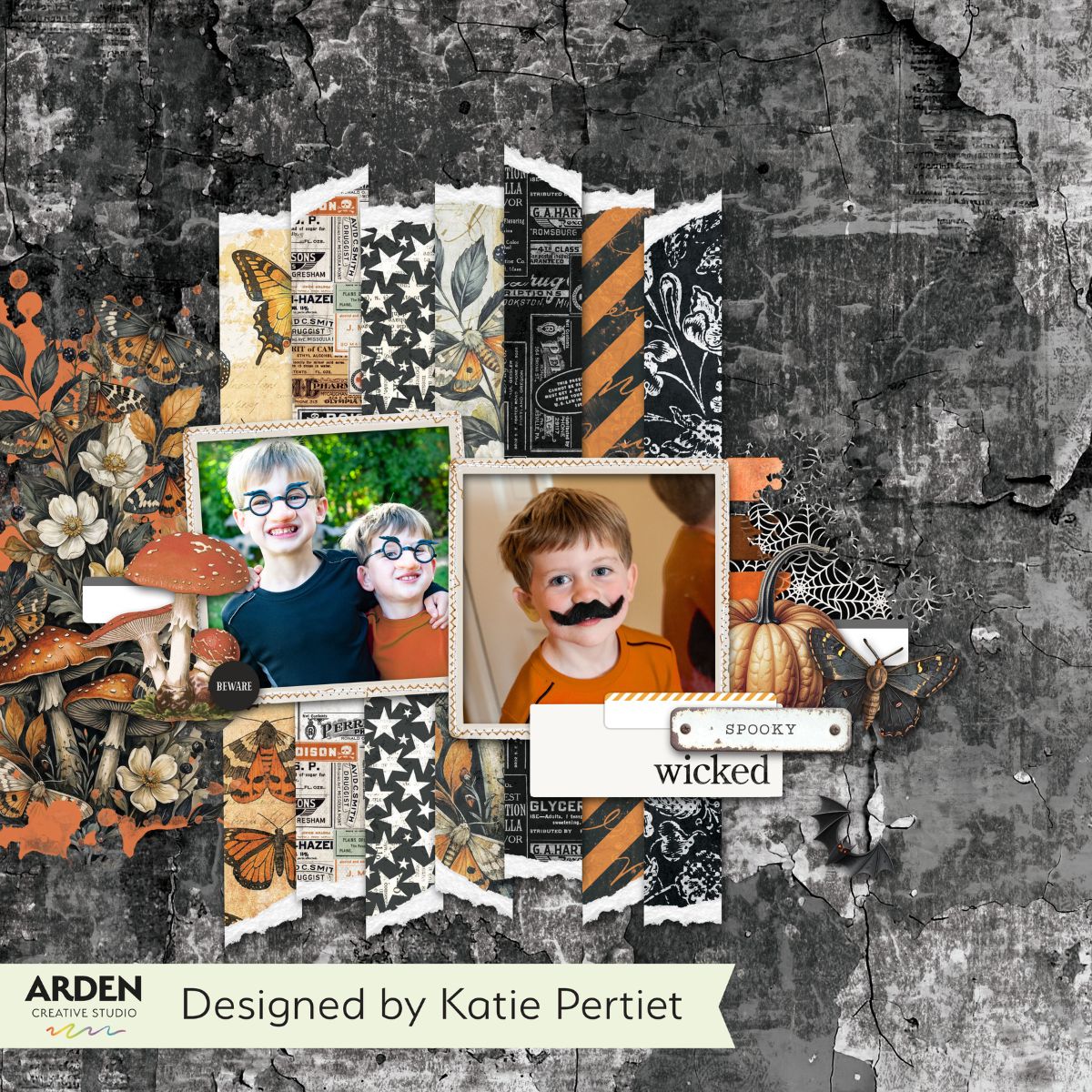 Arden Creative Studio Wicked Woods 6in x 8in Rub-On Transfer Set