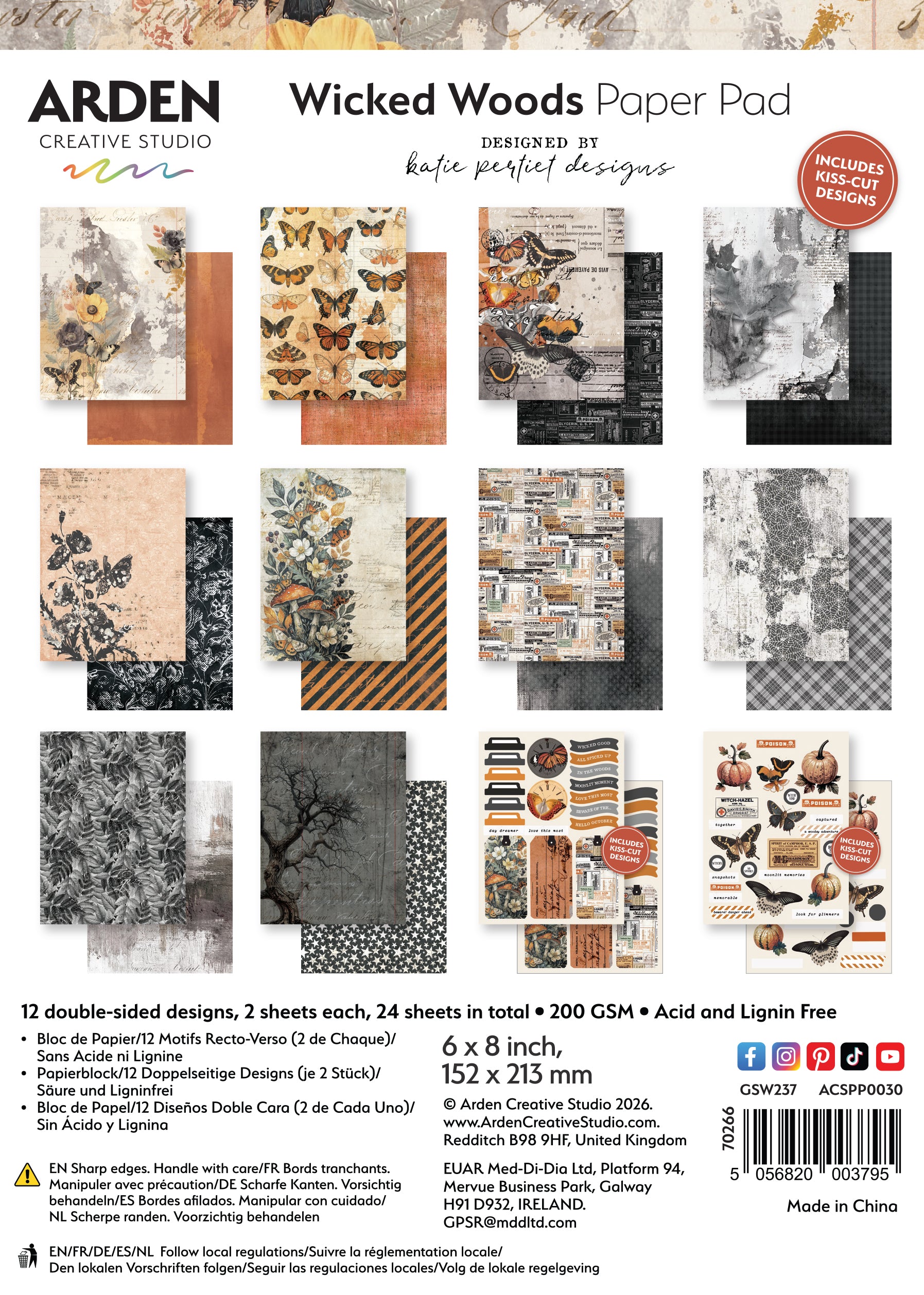 Arden Creative Studio Wicked Woods 6in x 8in Paper Pad