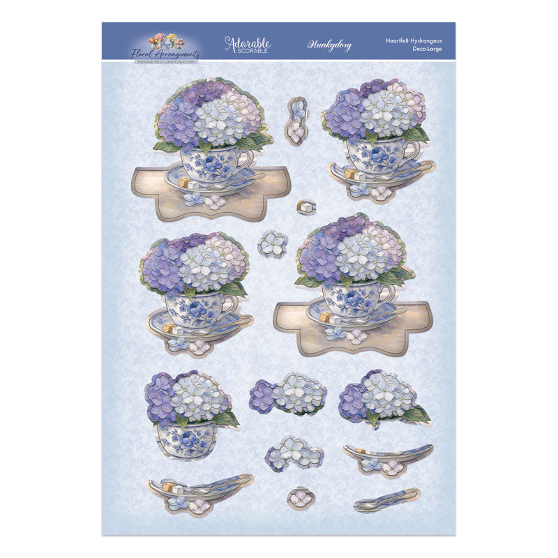Floral Arrangements Deco-Large Set - Heartfelt Hydrangeas