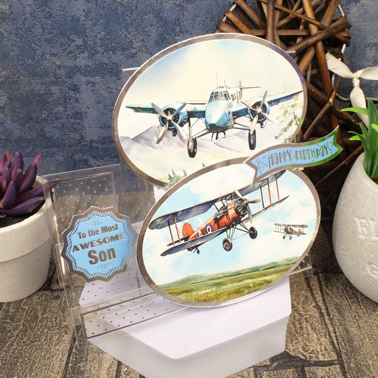 Foiled Pattern Acetate Stepper Cards