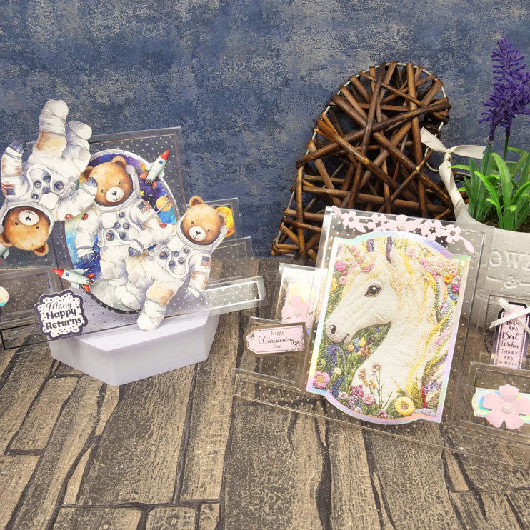 Foiled Pattern Acetate Stepper Cards