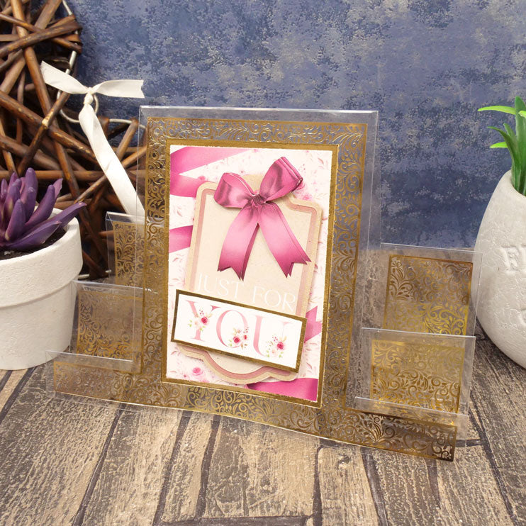 Foiled Pattern Acetate Stepper Cards