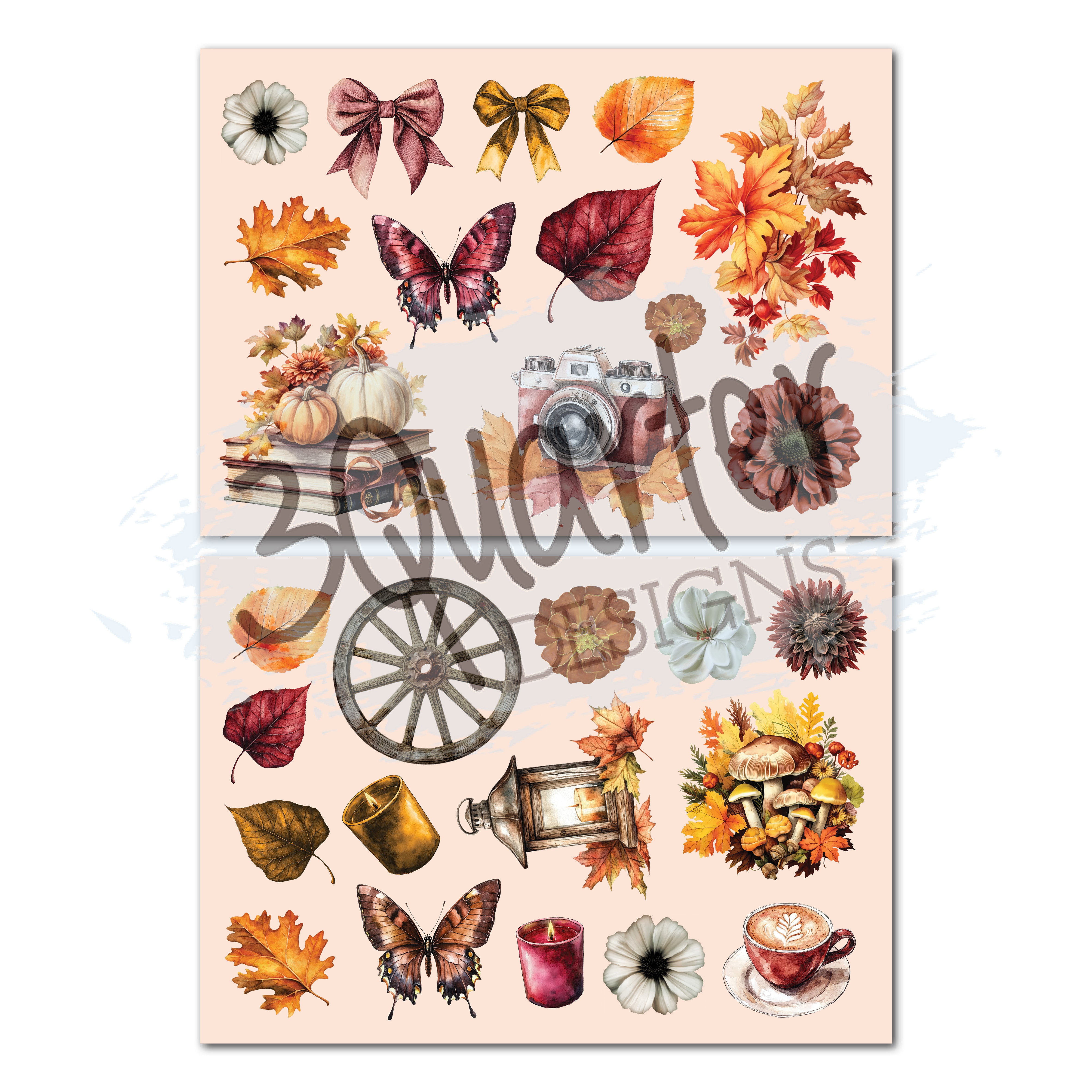 3Quarter Designs Autumn Whispers 8x8 Paper Pack & Diecuts Set