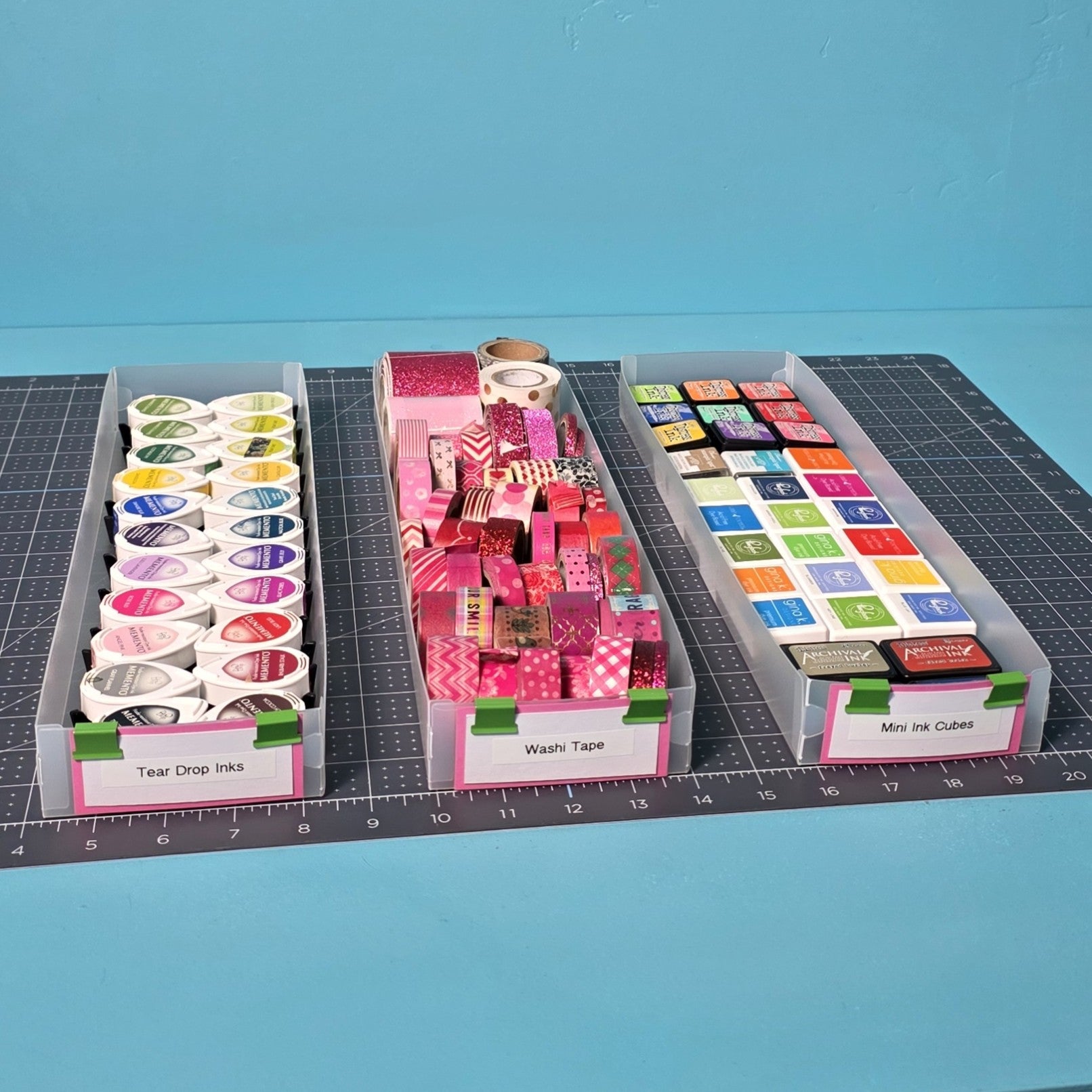 The Organized Option Basic Box "L" - 4.0" W x 15.0" L x 1.5" H - Set of 3