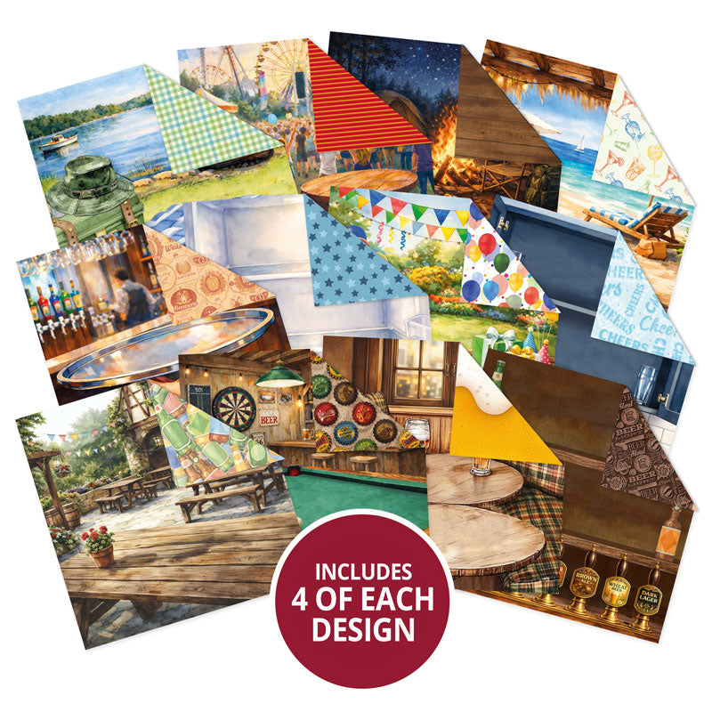 Brilliant Backgrounds - Cheers 8" x 8" Paper Pad