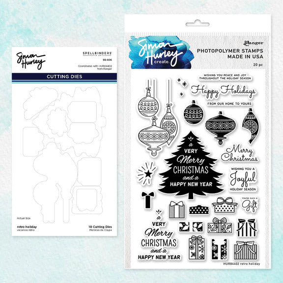 Retro Holiday Stamp and Die Bundle