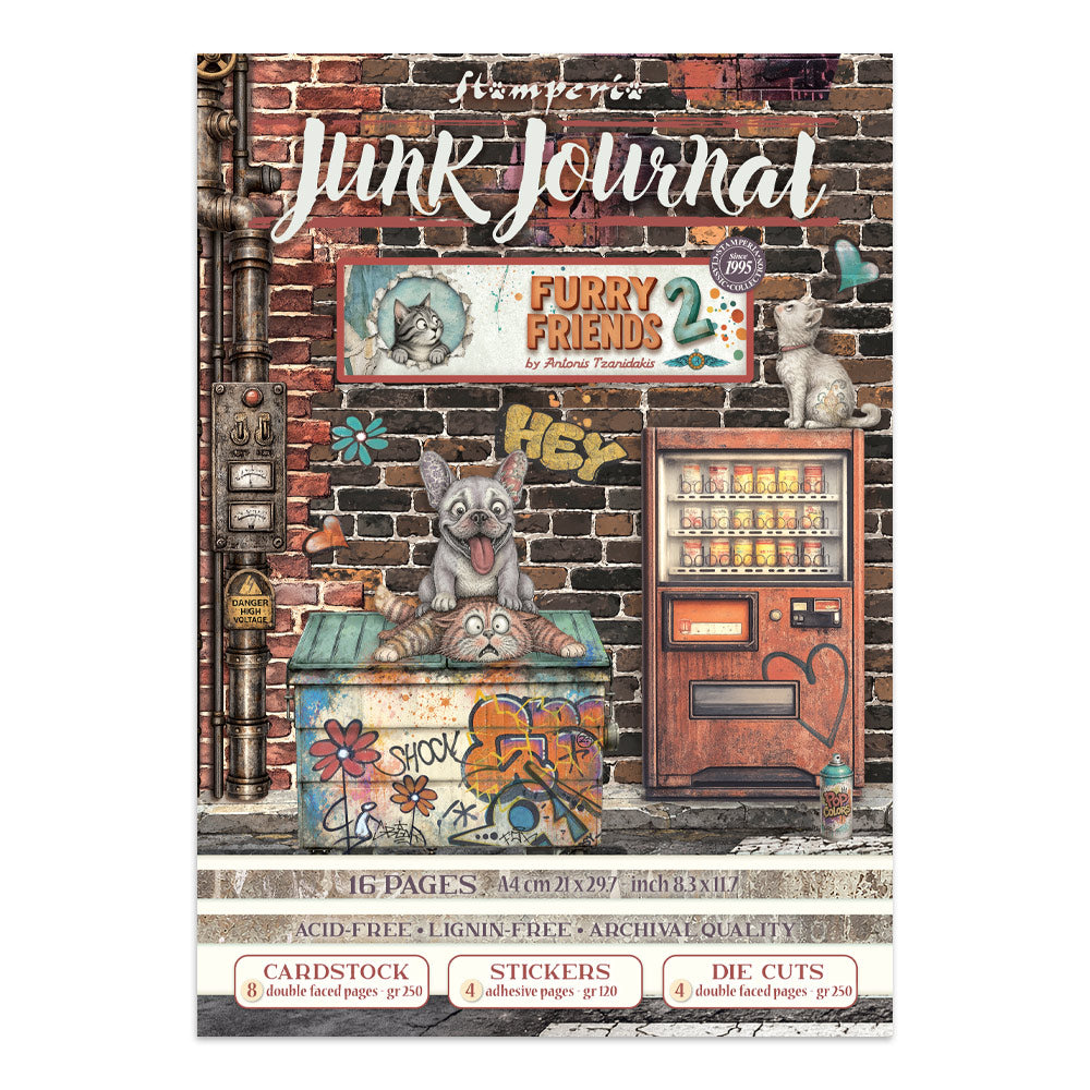 Art Journaling Selection Large - Furry Friends 2