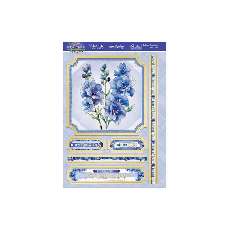 In Full Bloom Deco-Large Set - Delicate Delphinium