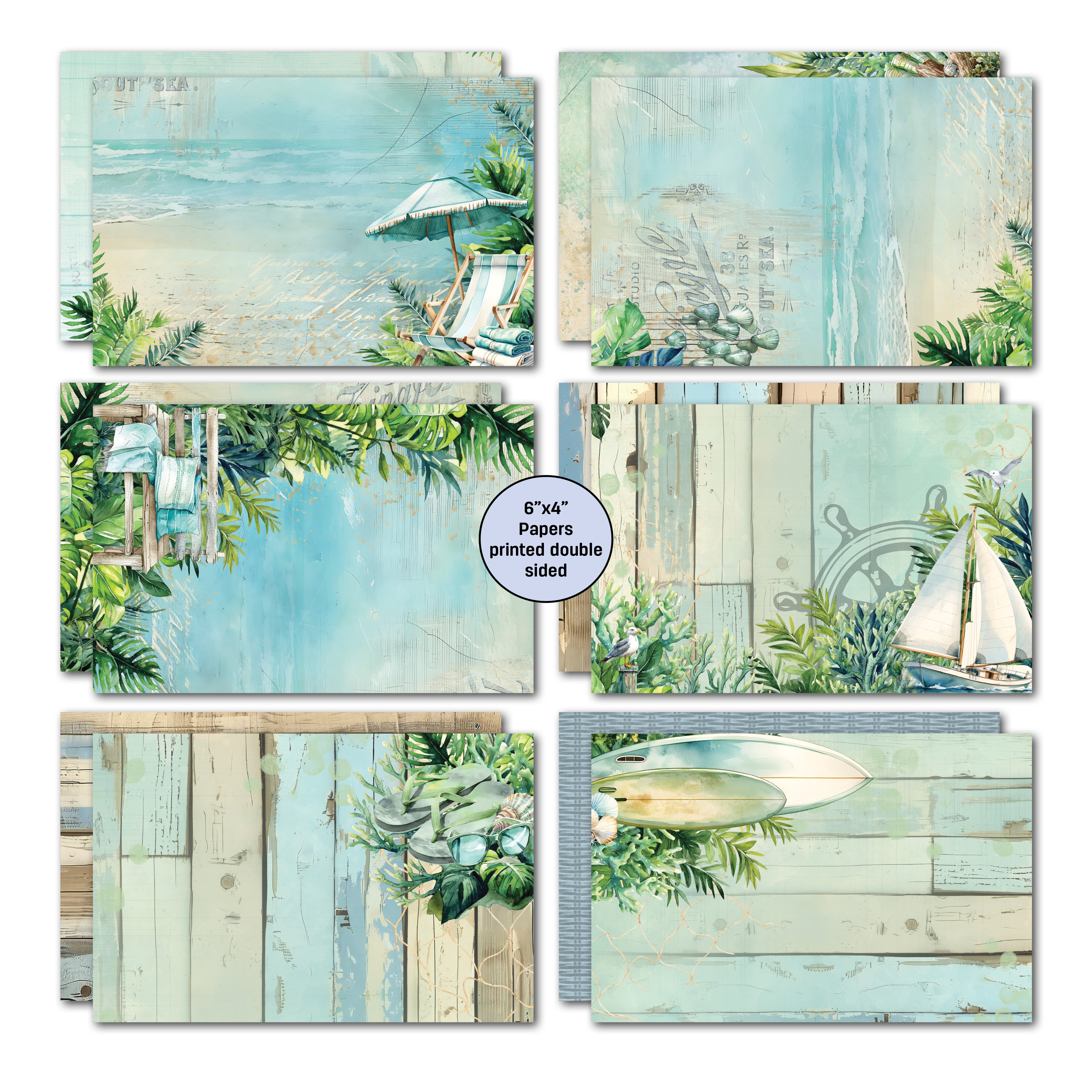 3Quarter Designs Beachside Life 6x4 Card Pack