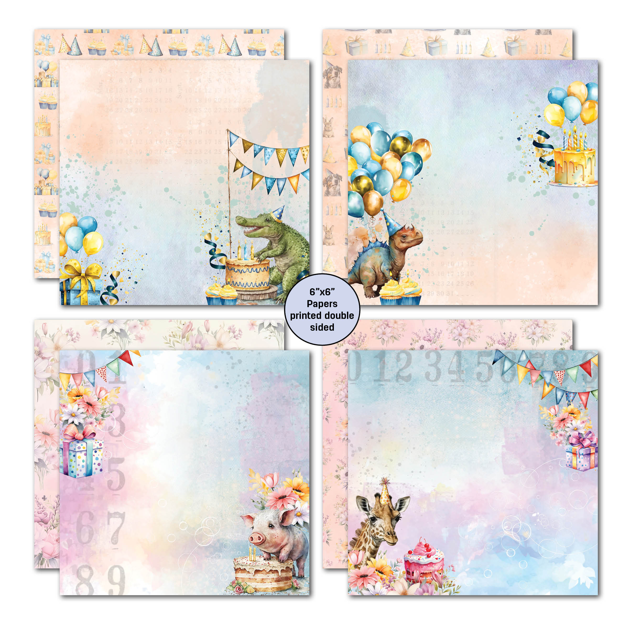 3Quarter Designs Birthday Wishes 6x6 Paper Pack