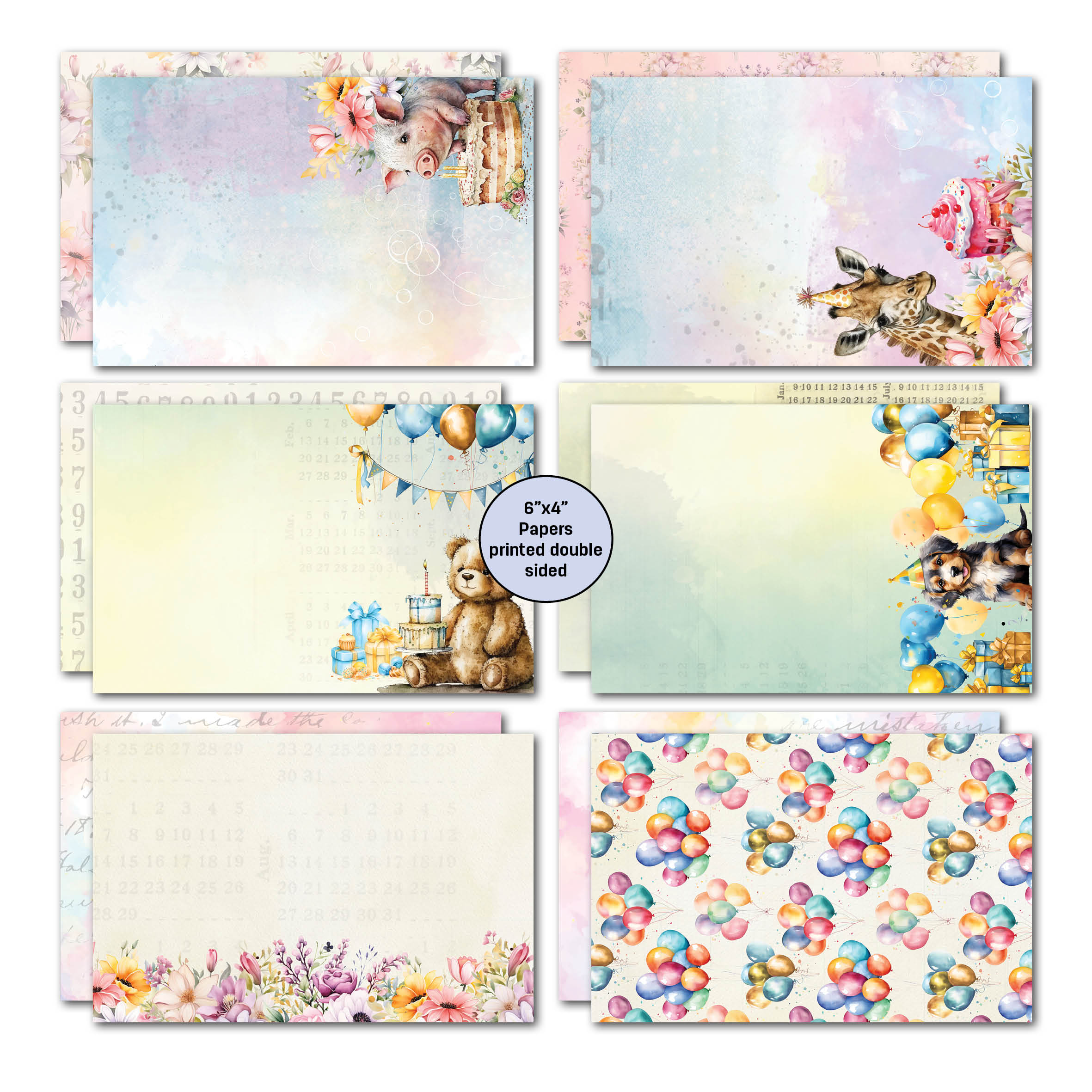 3Quarter Designs Birthday Wishes 6x4 Card Pack