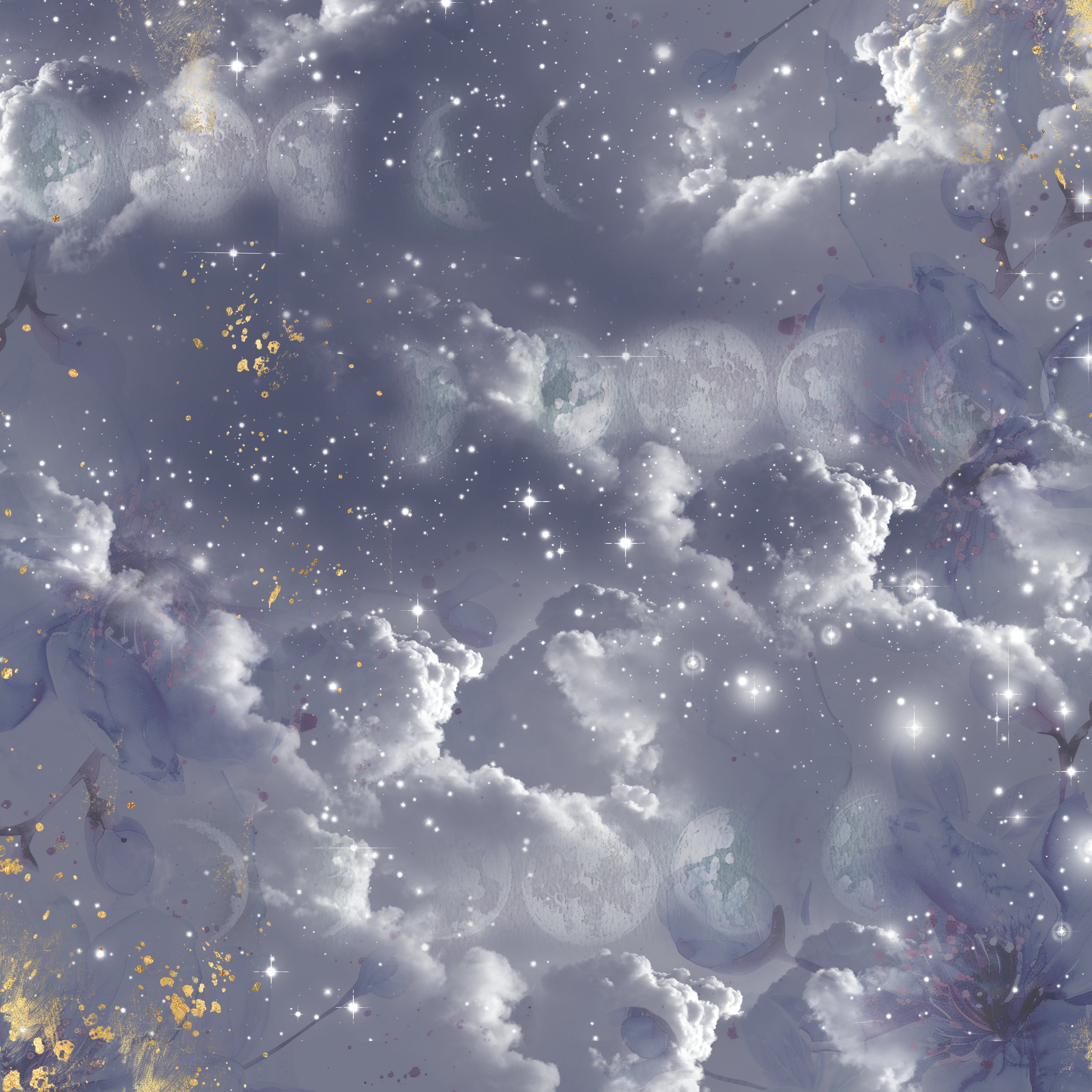 Natures Garden Lunar Blooms - 12”x12” Paper Pad