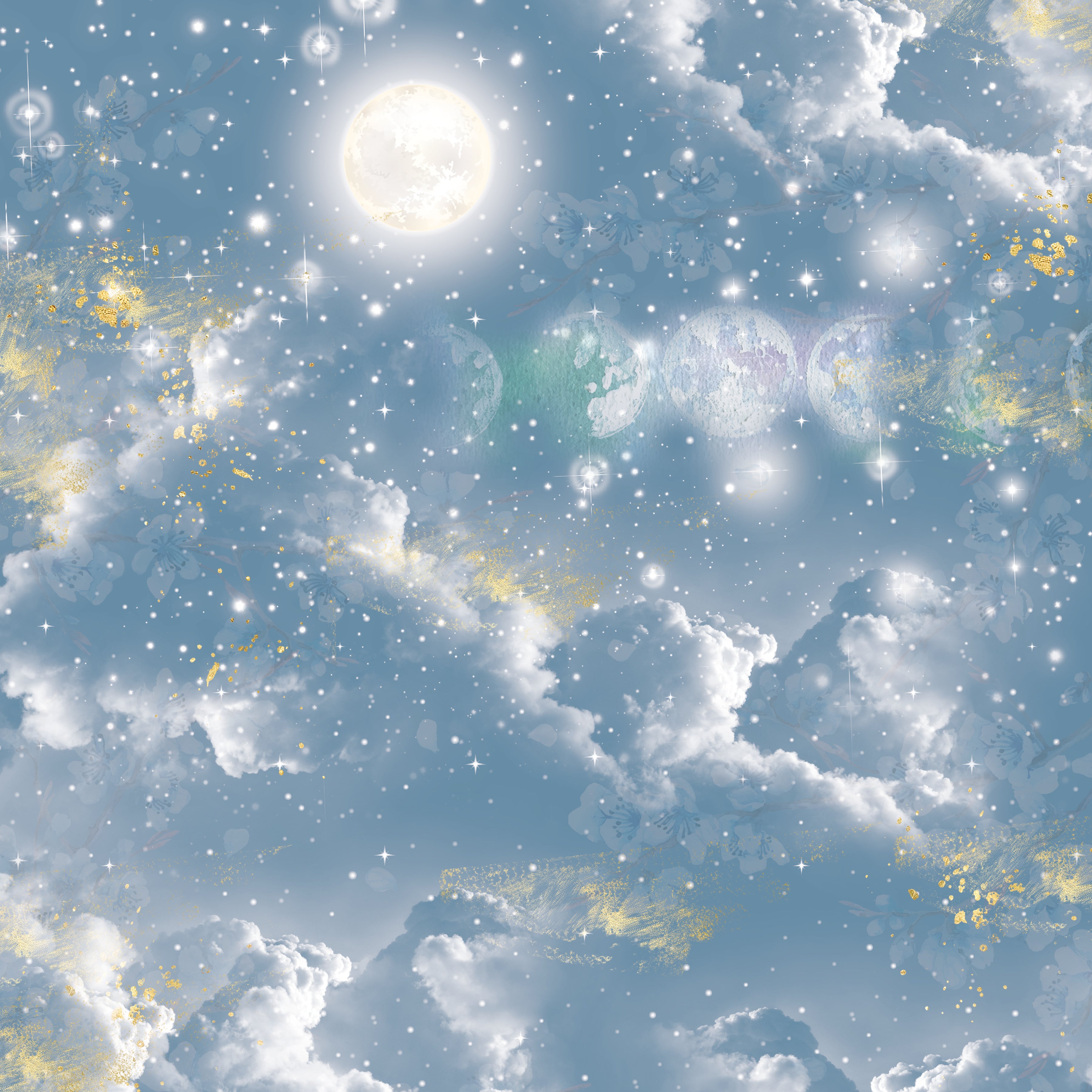 Natures Garden Lunar Blooms - 12”x12” Paper Pad