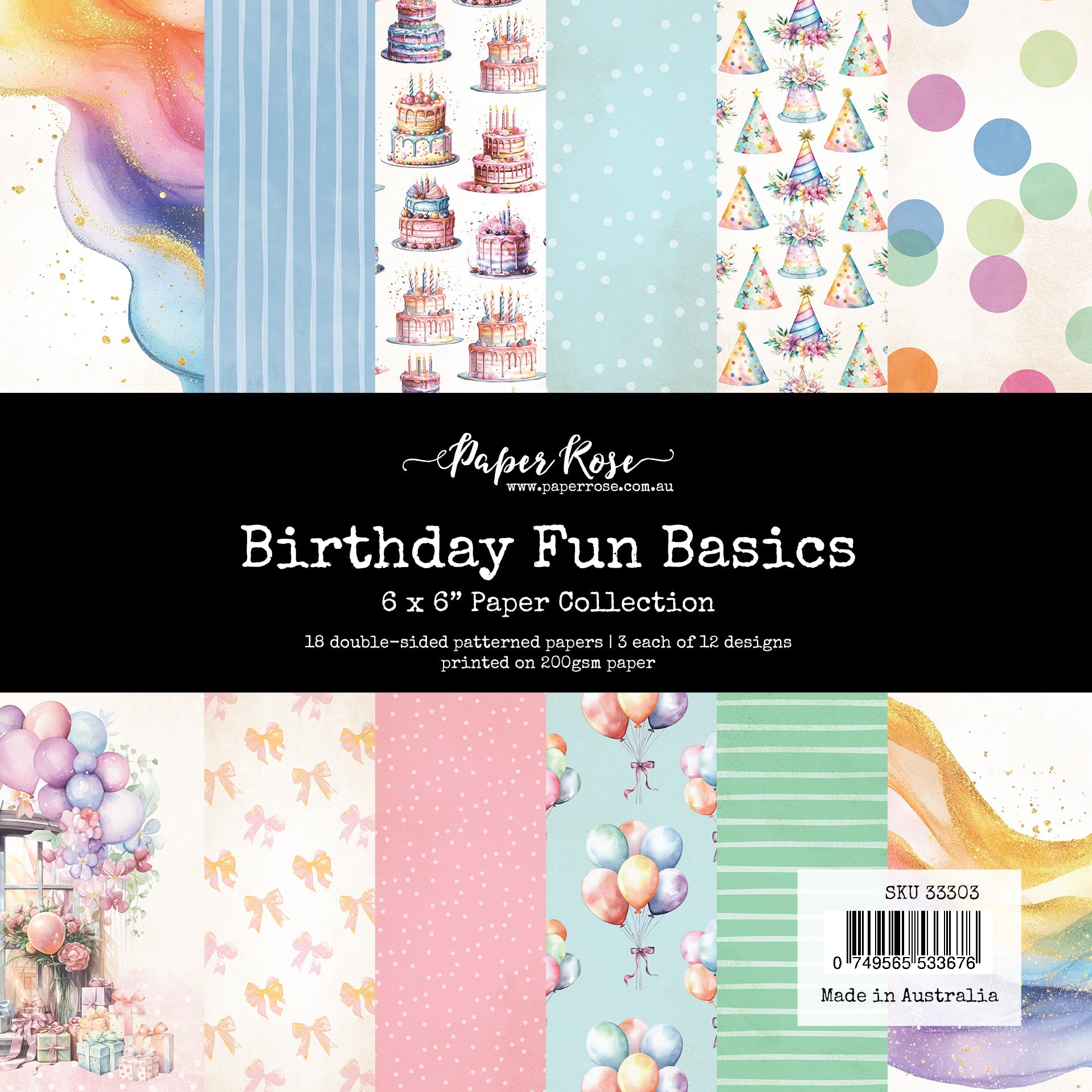 Birthday Fun Basics 6x6 Paper Collection 33303
