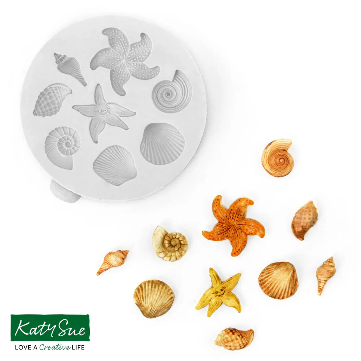 Miniature Shells and Starfish Silicone Mould