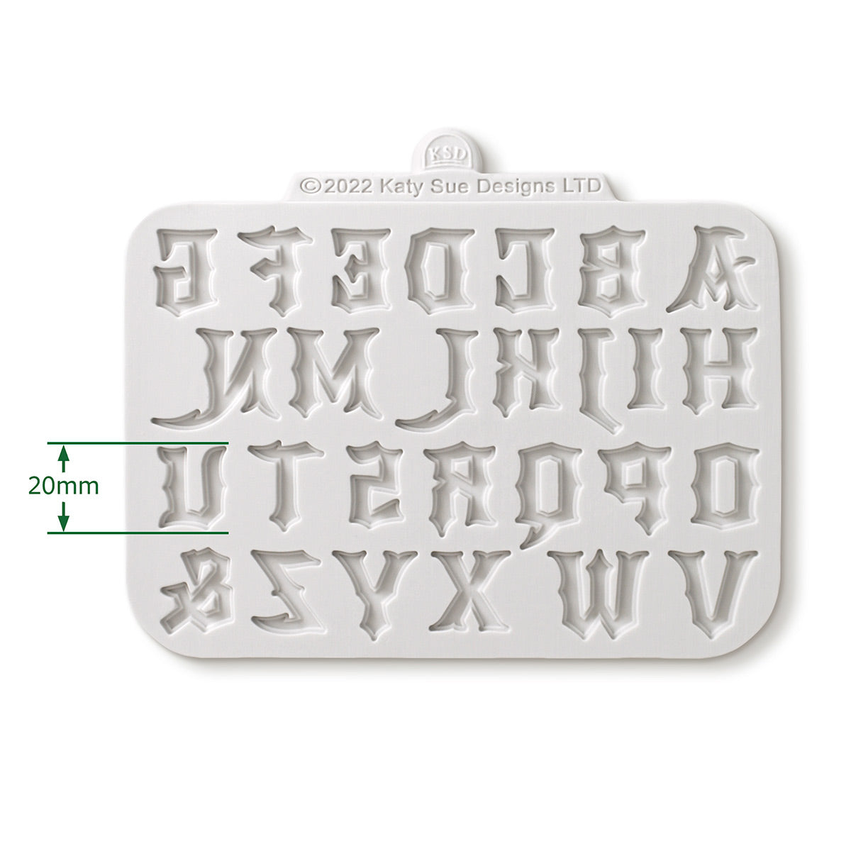 Cosmic Shimmer Gothic Font Uppercase Alphabet Silicone Mould