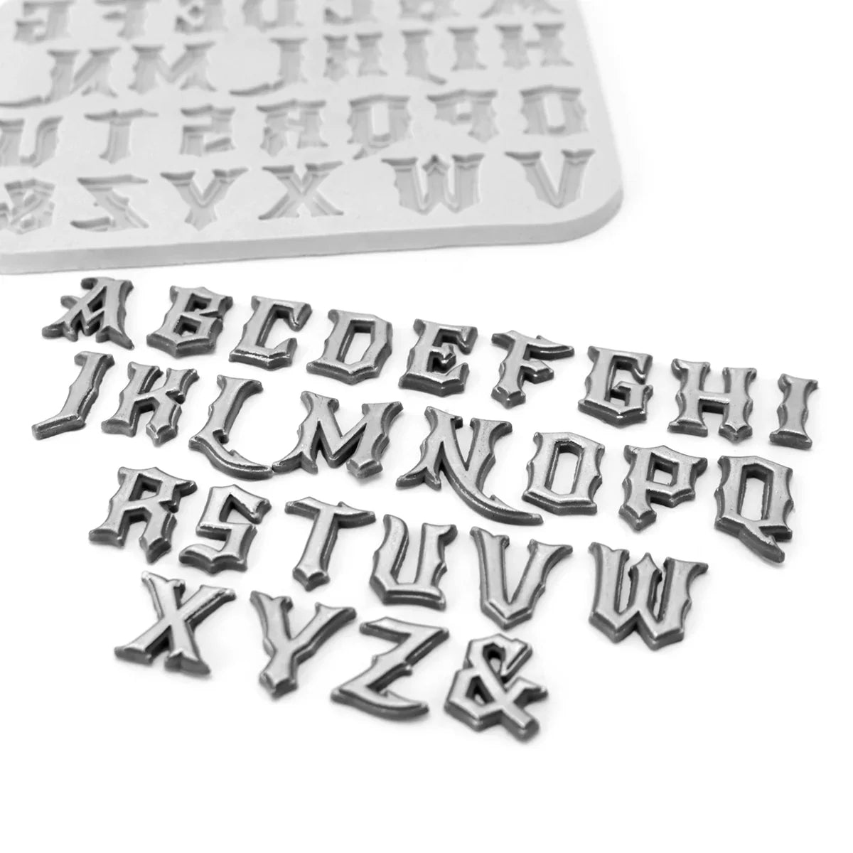 Gothic Font Uppercase Alphabet Silicone Mould